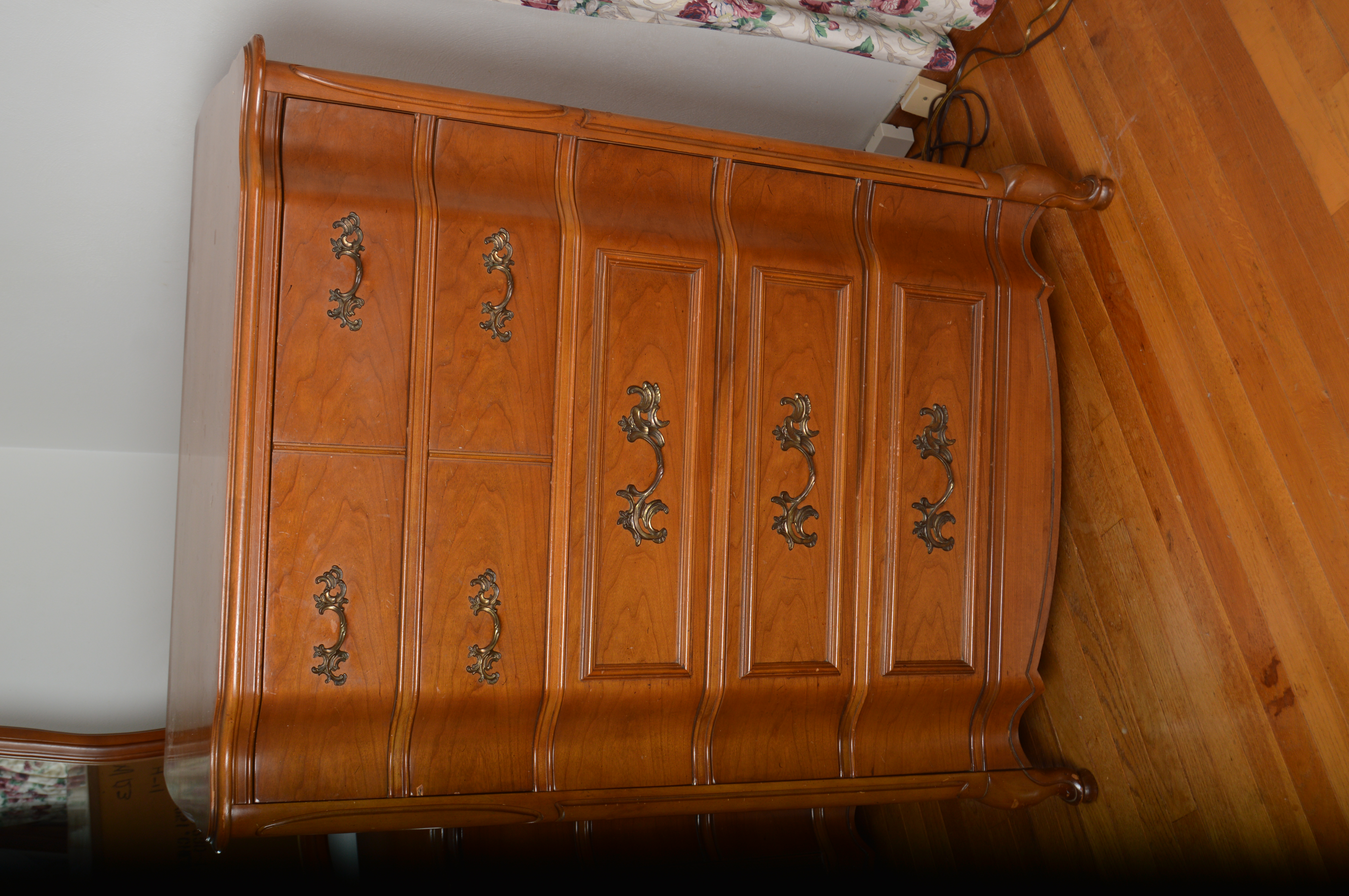 Vintage French Provincial Cherry Bedroom Set by Bassett