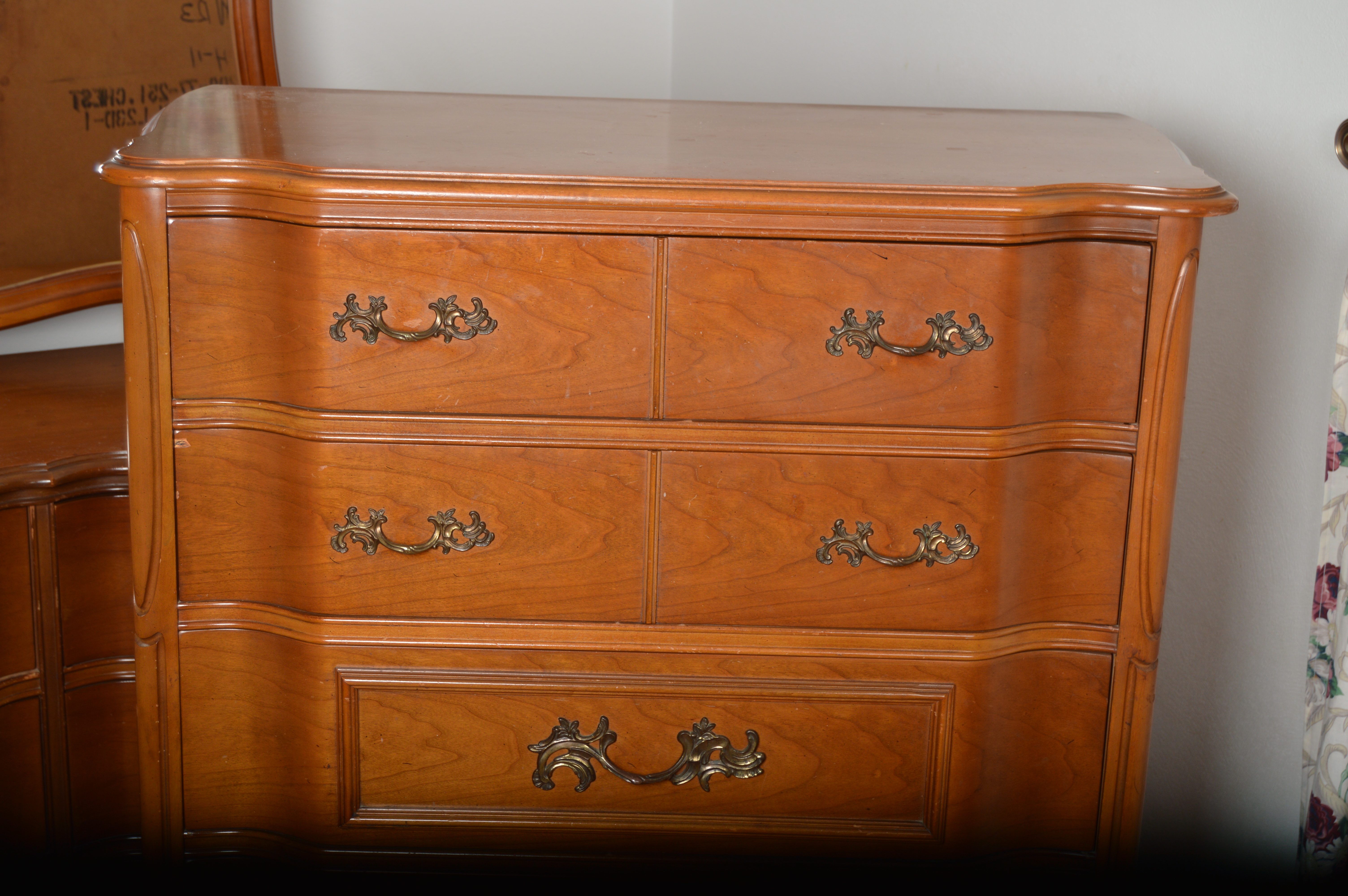 Vintage French Provincial Cherry Bedroom Set by Bassett