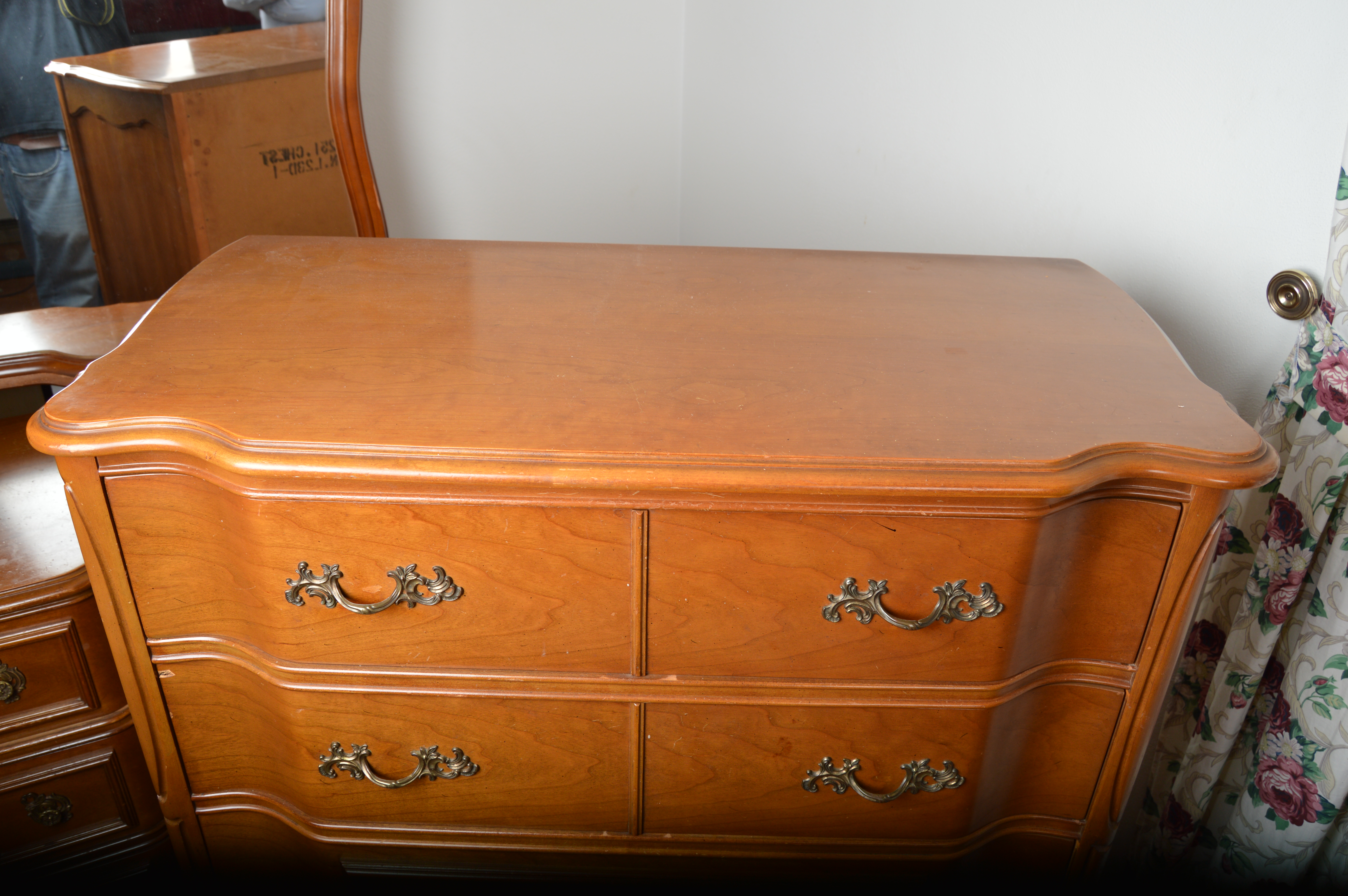 Vintage French Provincial Cherry Bedroom Set by Bassett