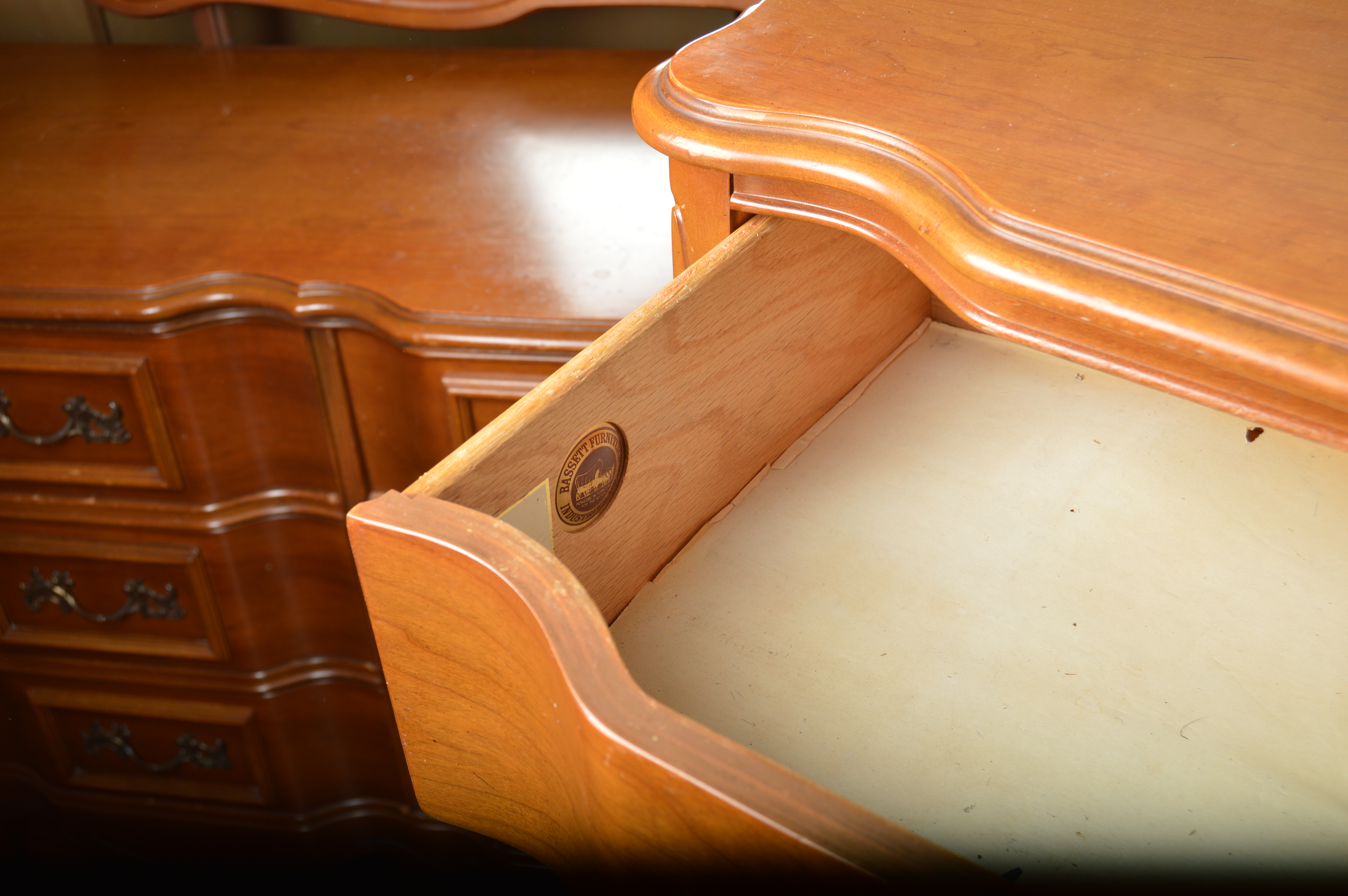 Vintage French Provincial Cherry Bedroom Set by Bassett