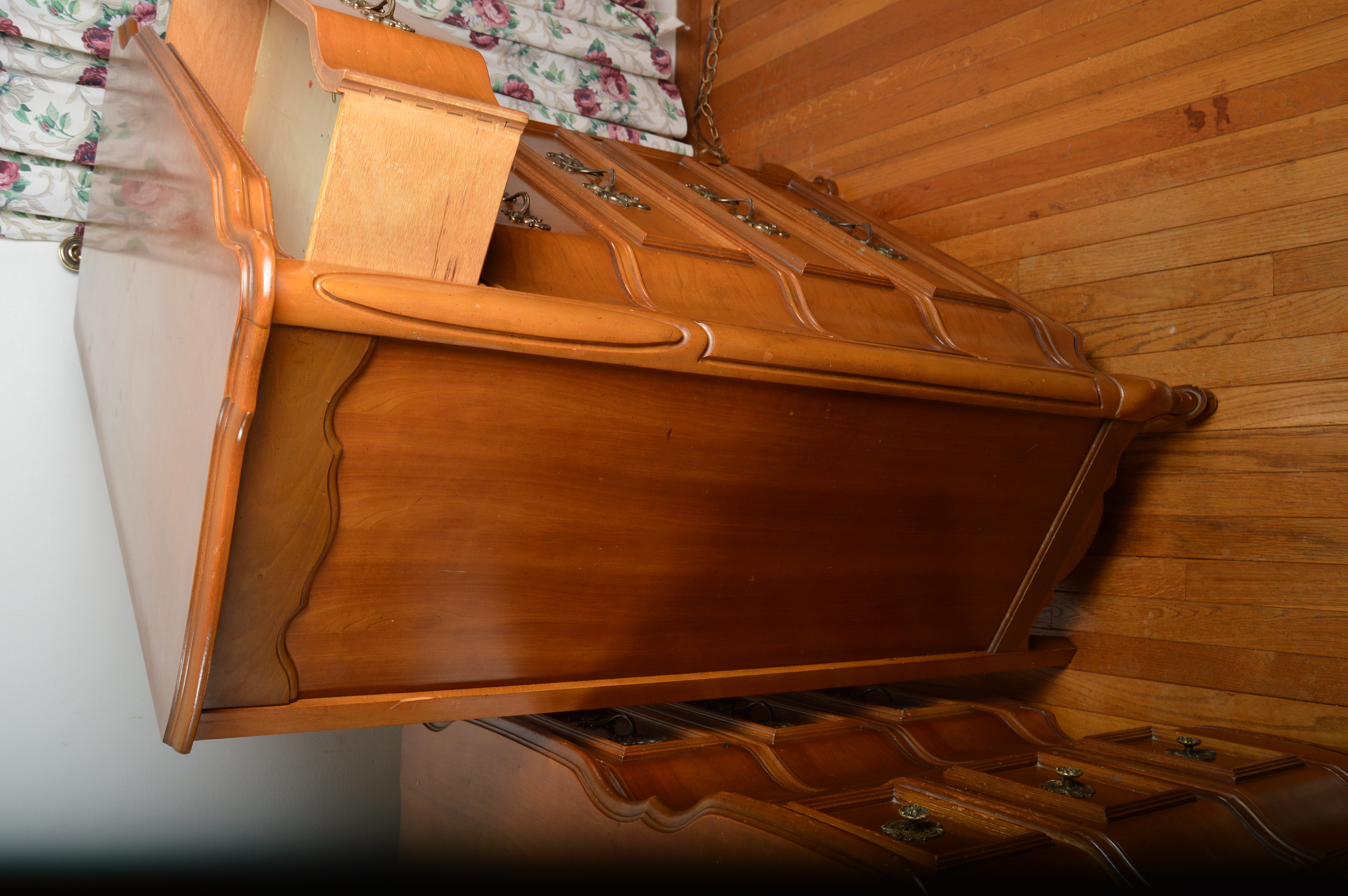 Vintage French Provincial Cherry Bedroom Set by Bassett