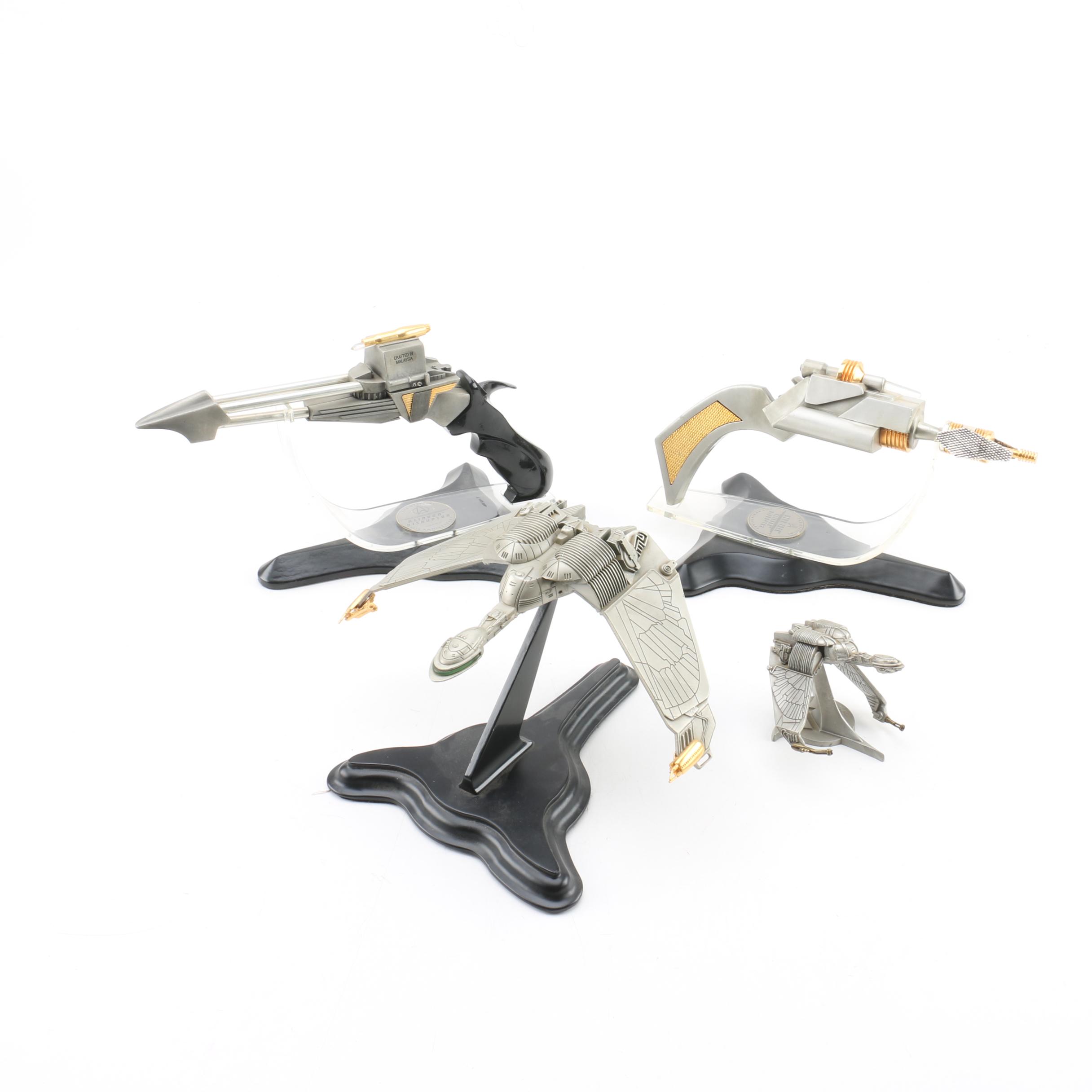 "Star Trek" Klingon Warship and Disruptor Models Including Franklin Mint