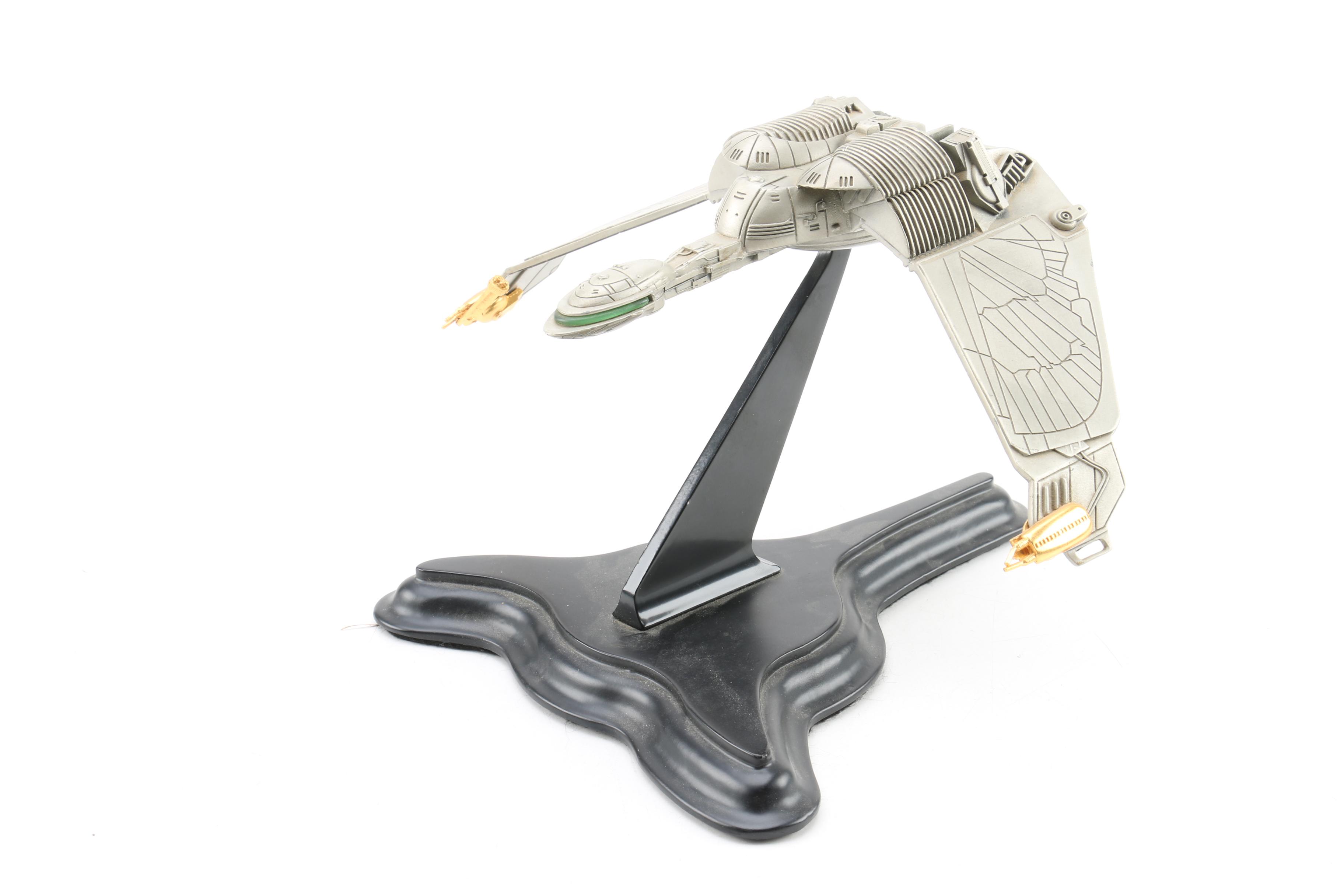 "Star Trek" Klingon Warship and Disruptor Models Including Franklin Mint