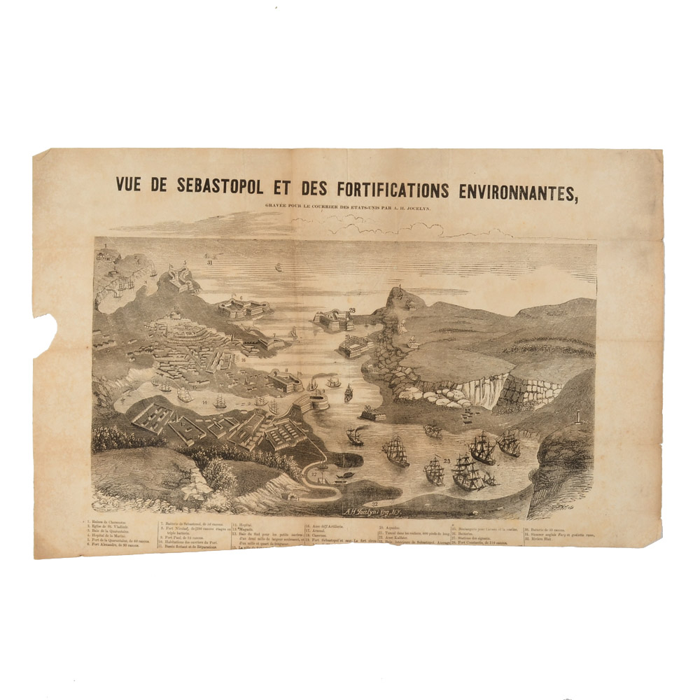 A.H. Jocelyn 19th Century "Le courrier des Etats-Unis" Wood Engraving