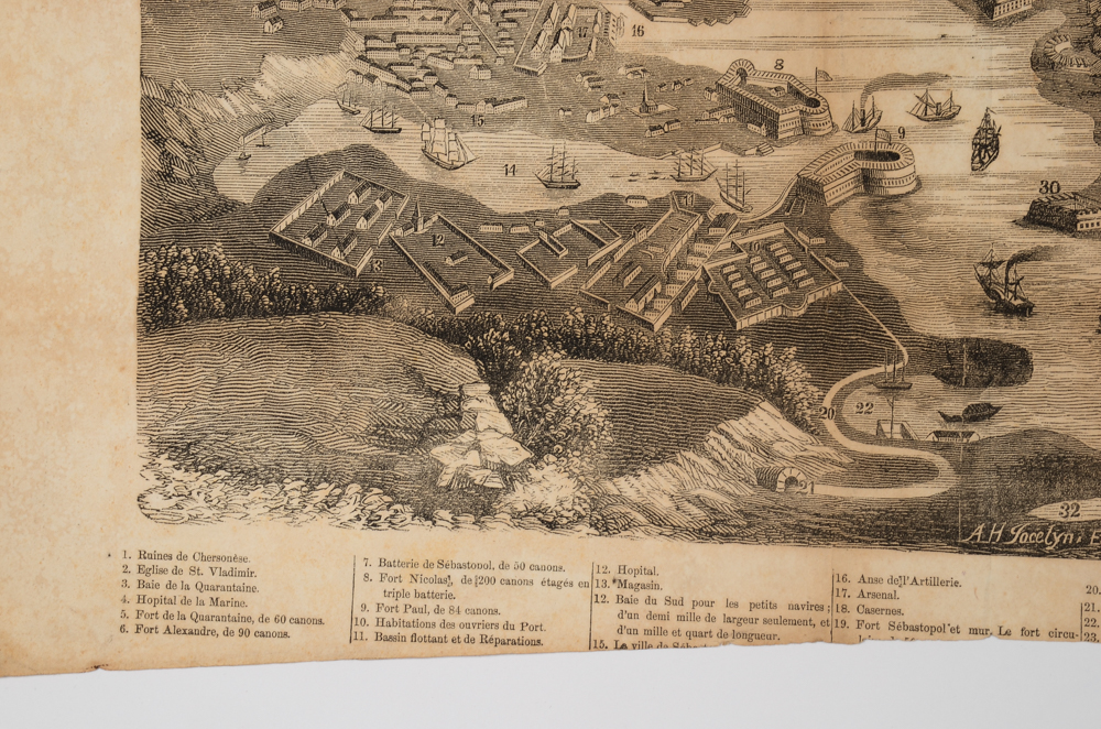 A.H. Jocelyn 19th Century "Le courrier des Etats-Unis" Wood Engraving