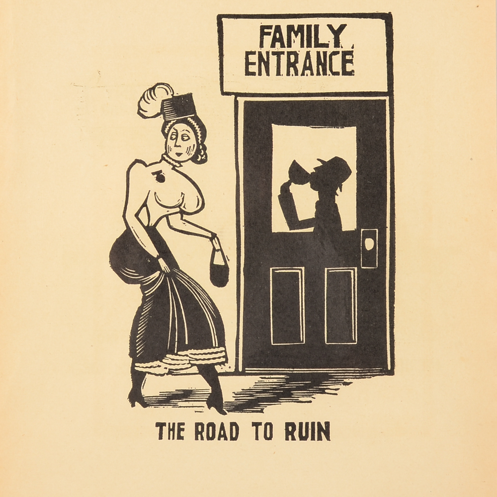 John Held Jr. Original Double-Sided Woodblock Print