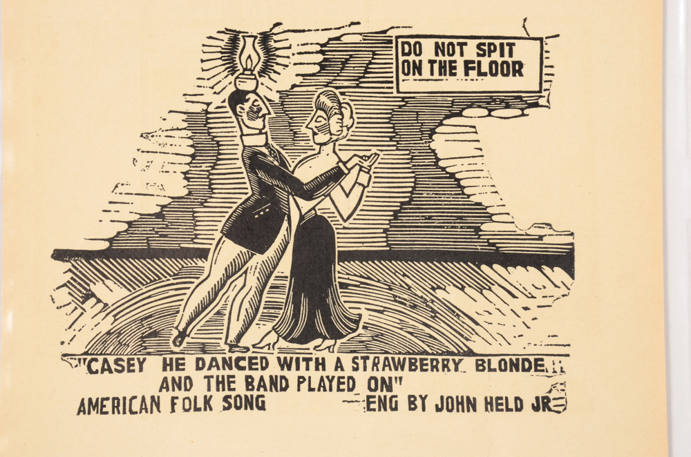 John Held Jr. Original Double-Sided Woodblock Print