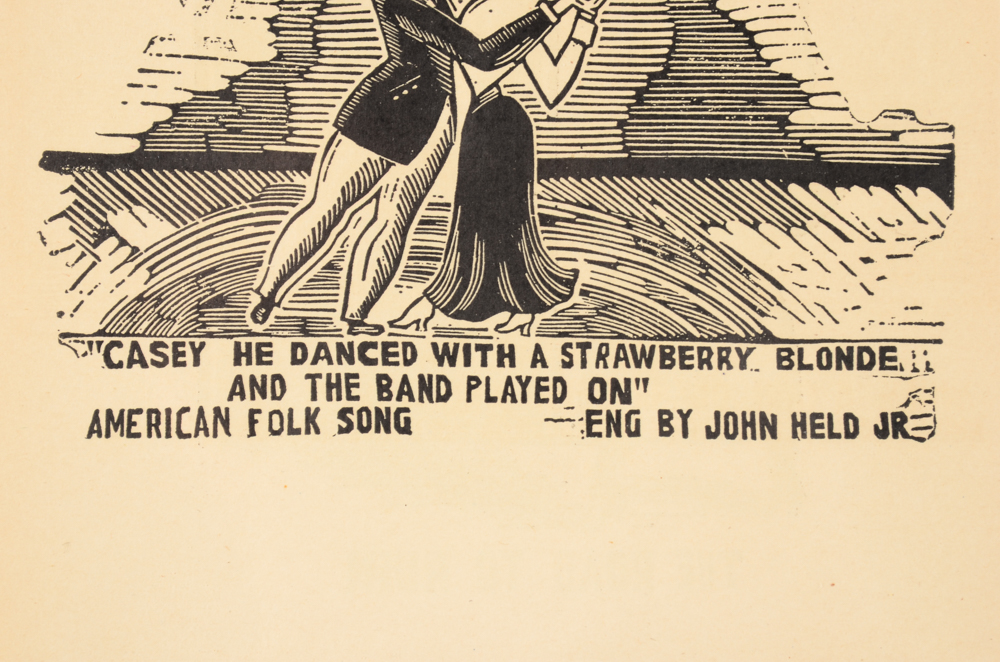 John Held Jr. Original Double-Sided Woodblock Print