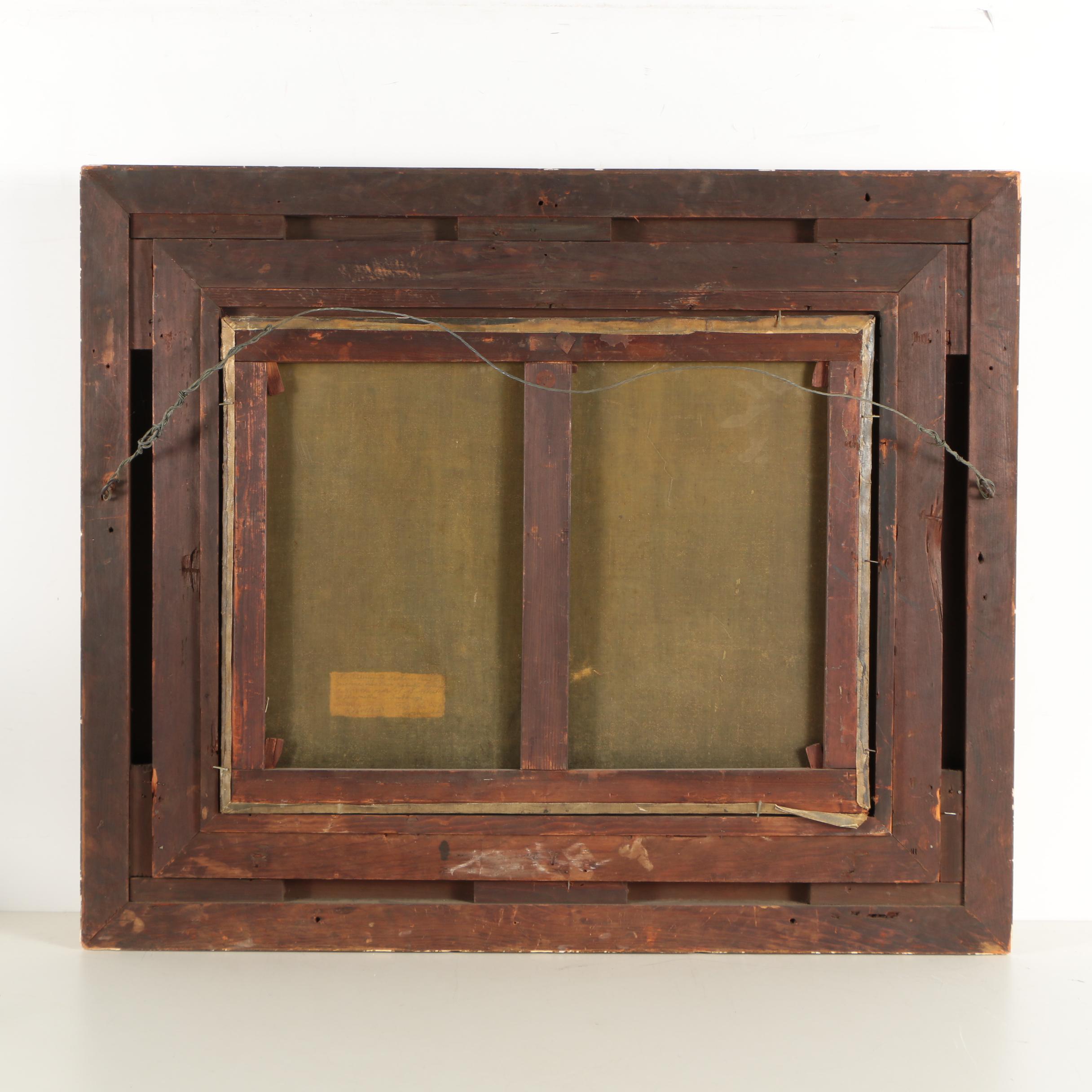 Frans LeBret and Jan Portielje Oil Painting of Pastoral Scene