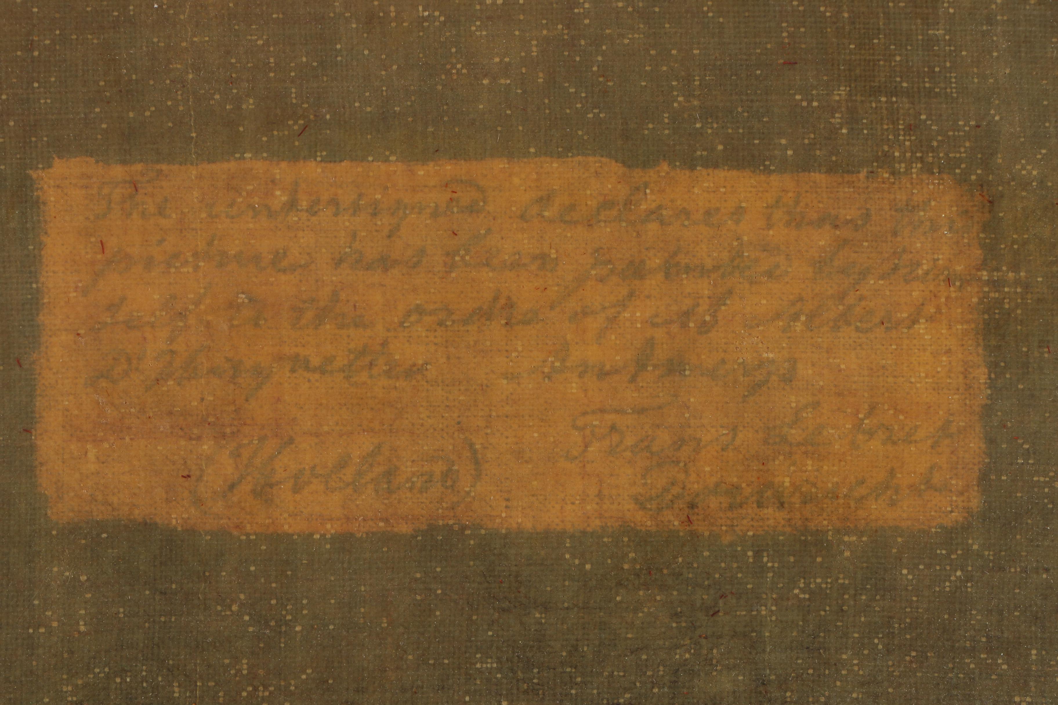 Frans LeBret and Jan Portielje Oil Painting of Pastoral Scene