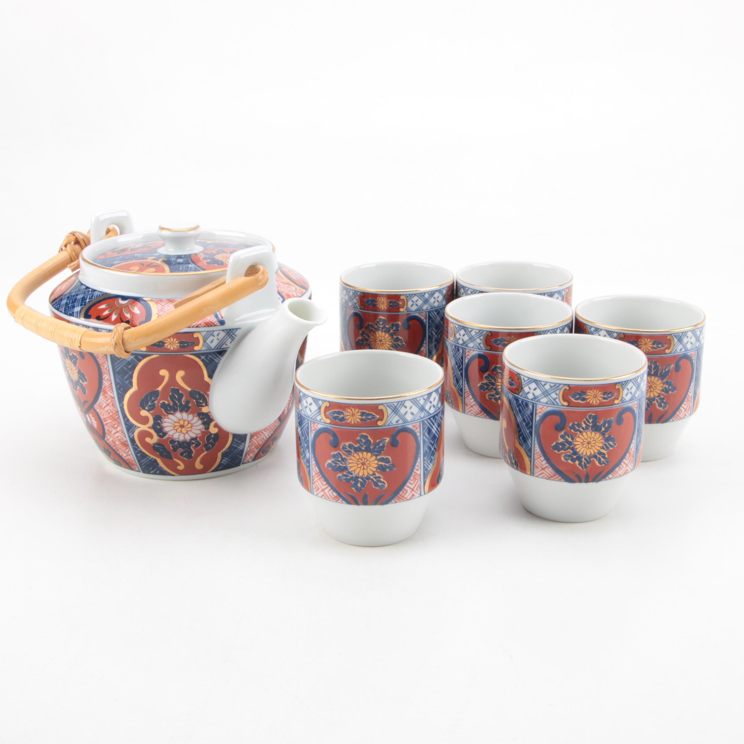 Japanese Imari Kozan Kiln Porcelain Tea Set