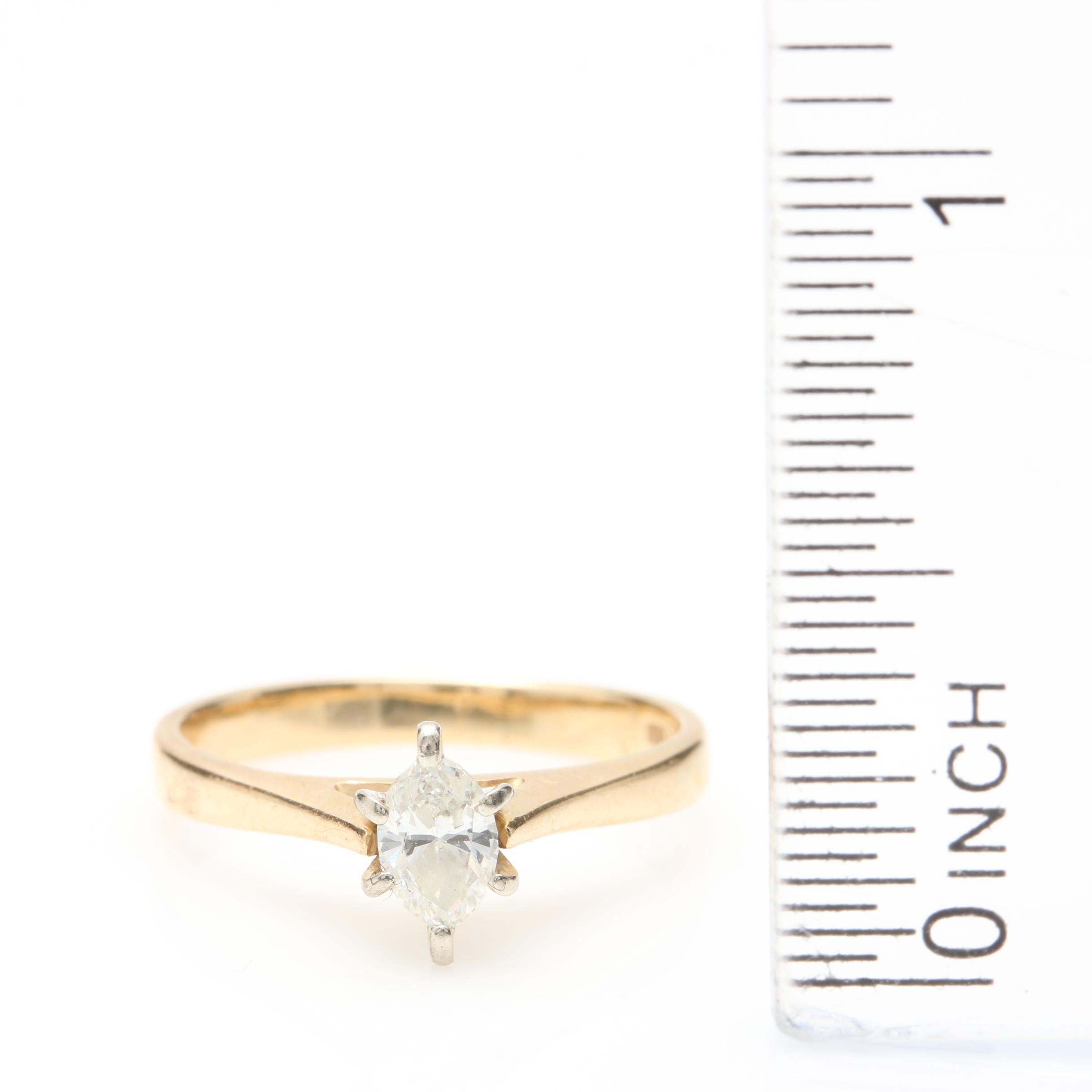 14K Yellow Gold Diamond Ring