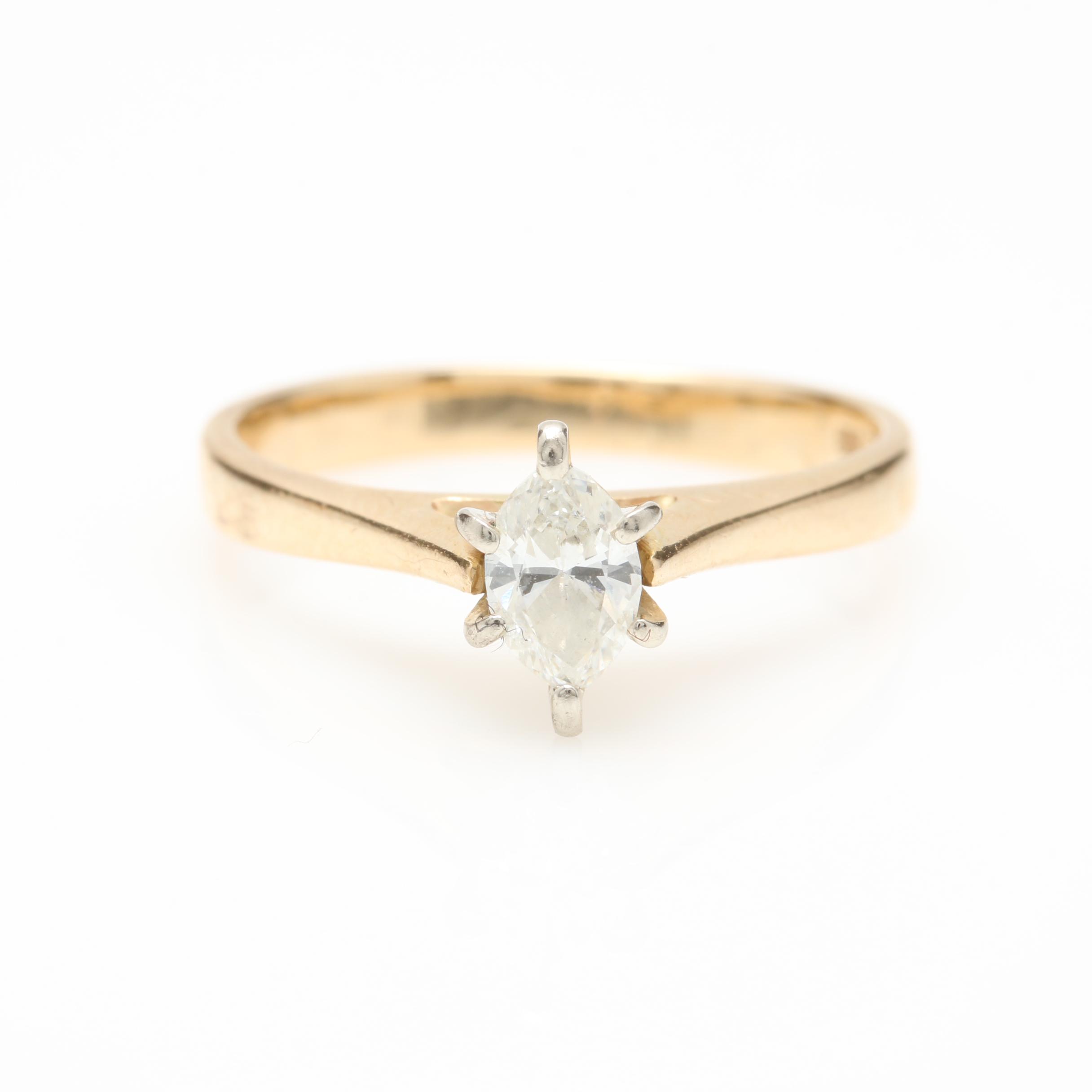 14K Yellow Gold Diamond Ring