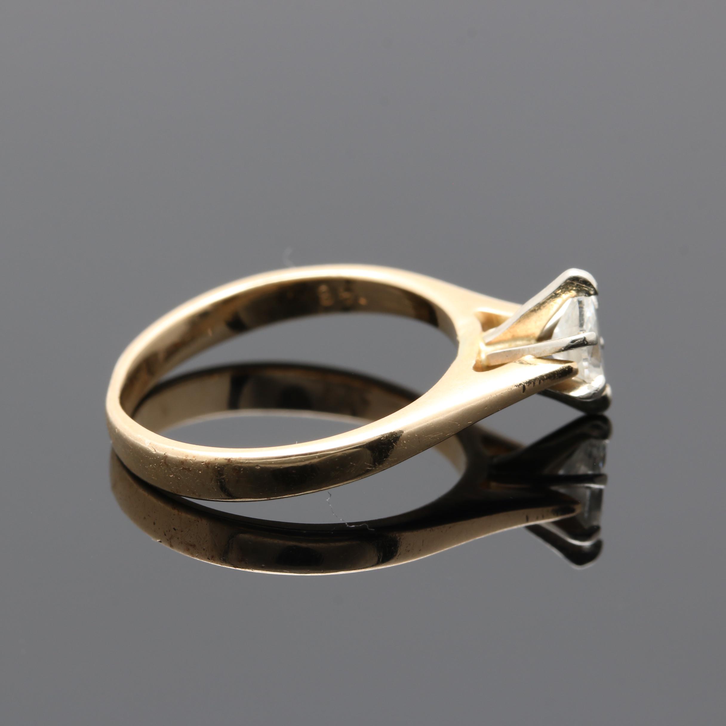 14K Yellow Gold Diamond Ring