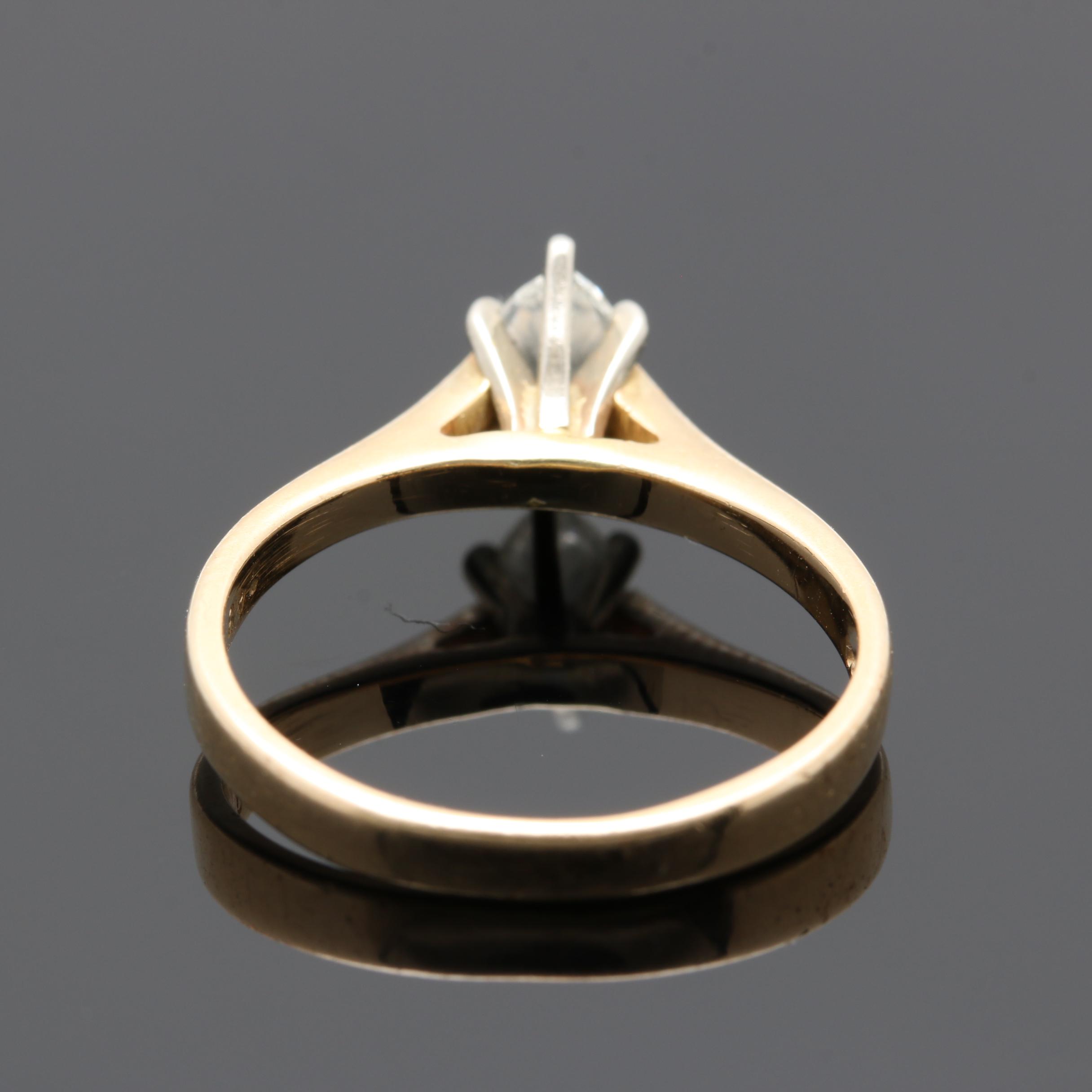 14K Yellow Gold Diamond Ring