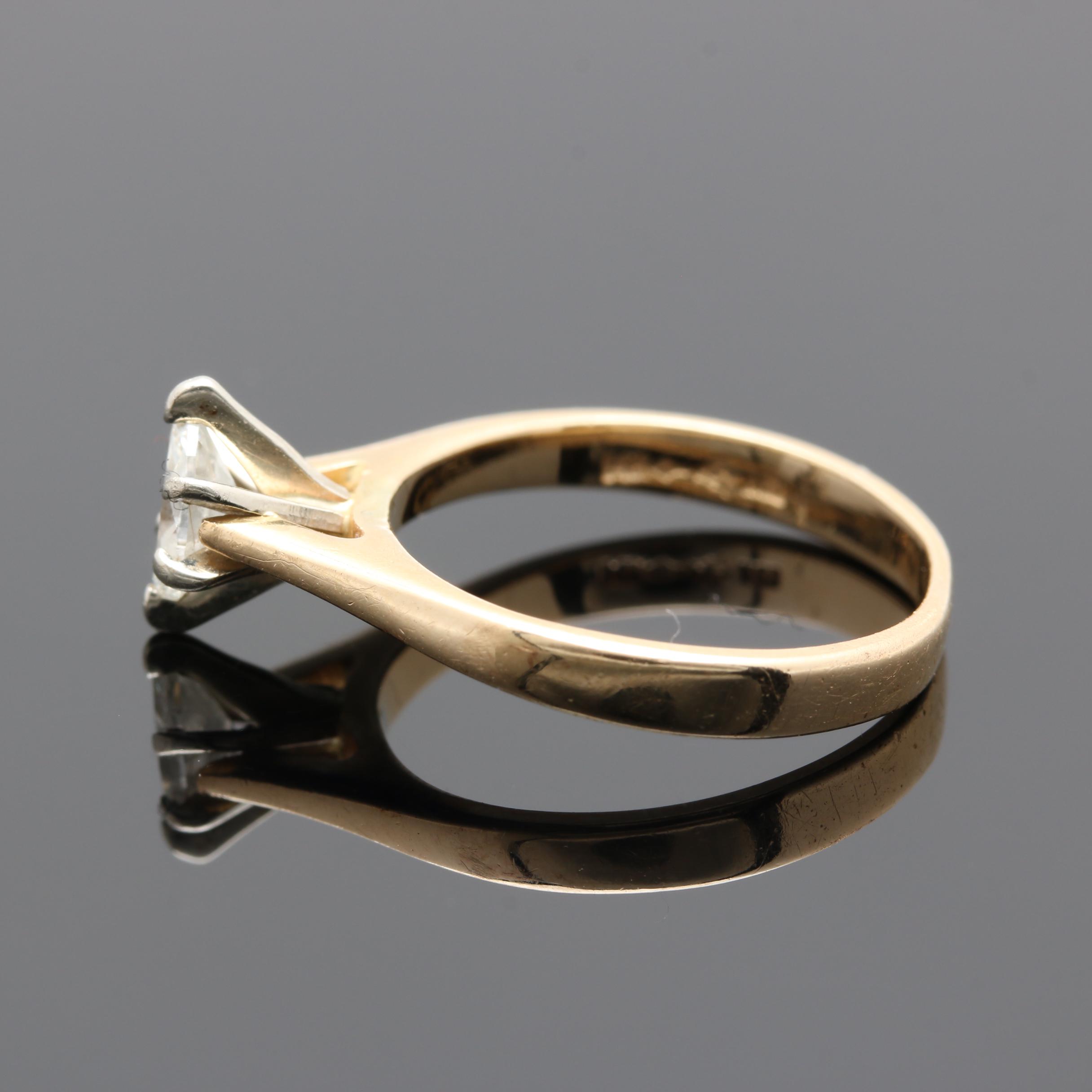 14K Yellow Gold Diamond Ring