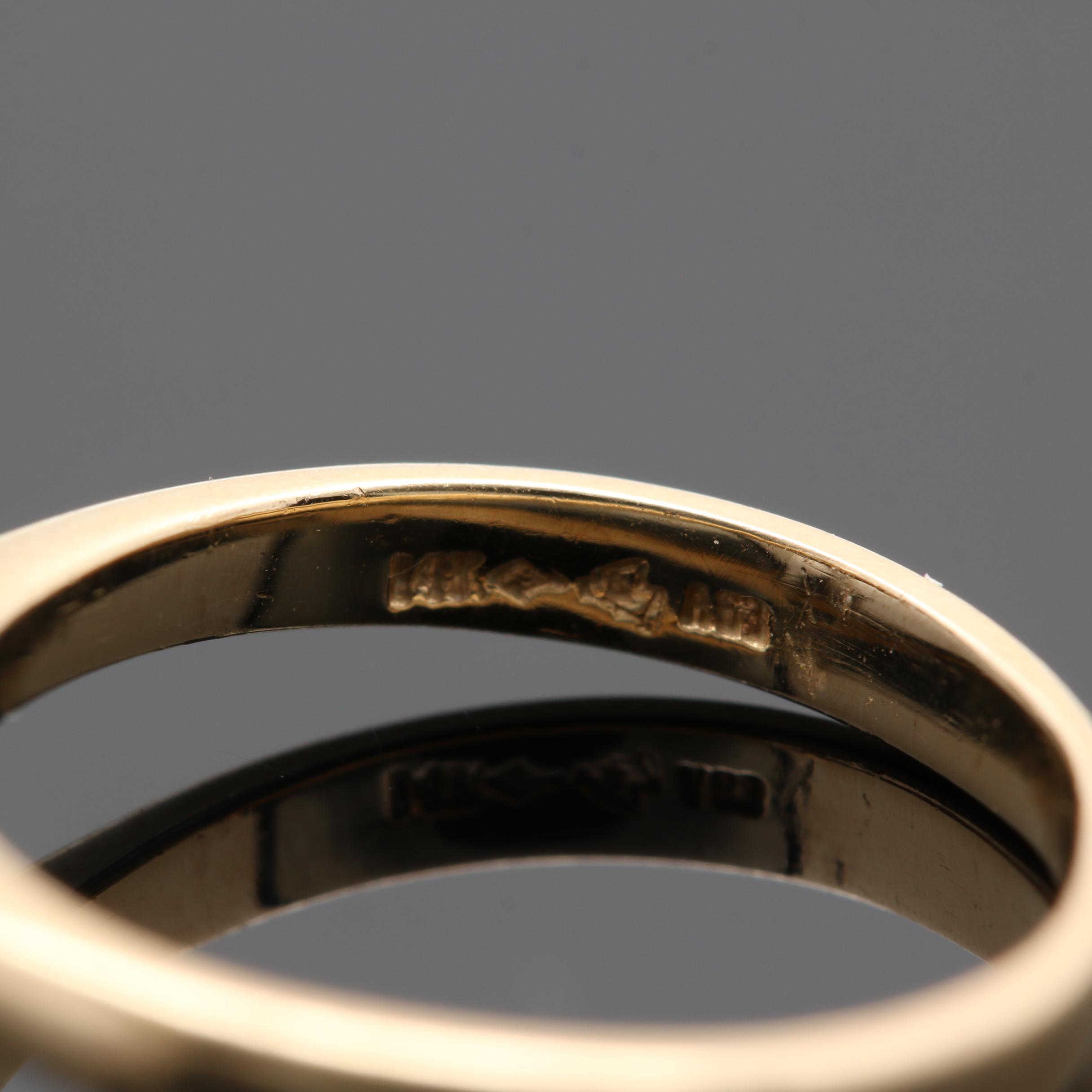 14K Yellow Gold Diamond Ring