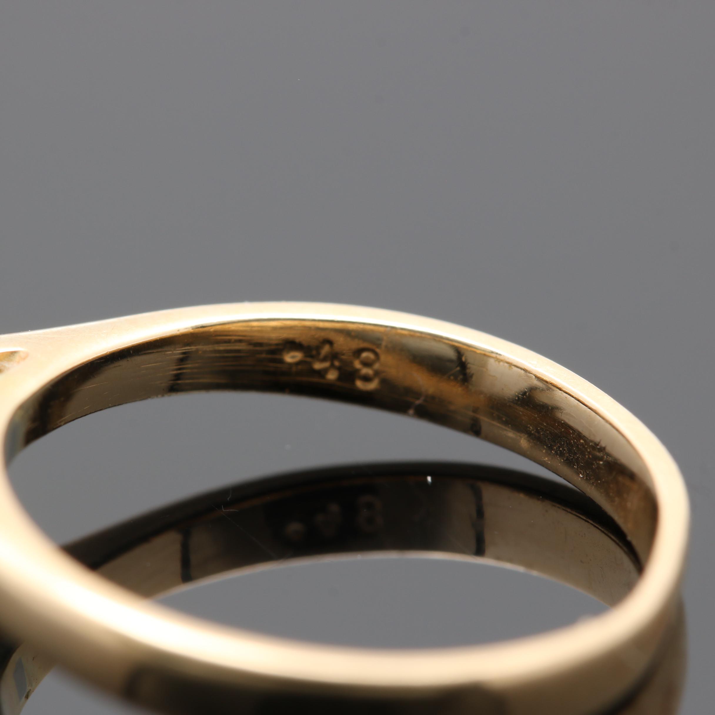 14K Yellow Gold Diamond Ring