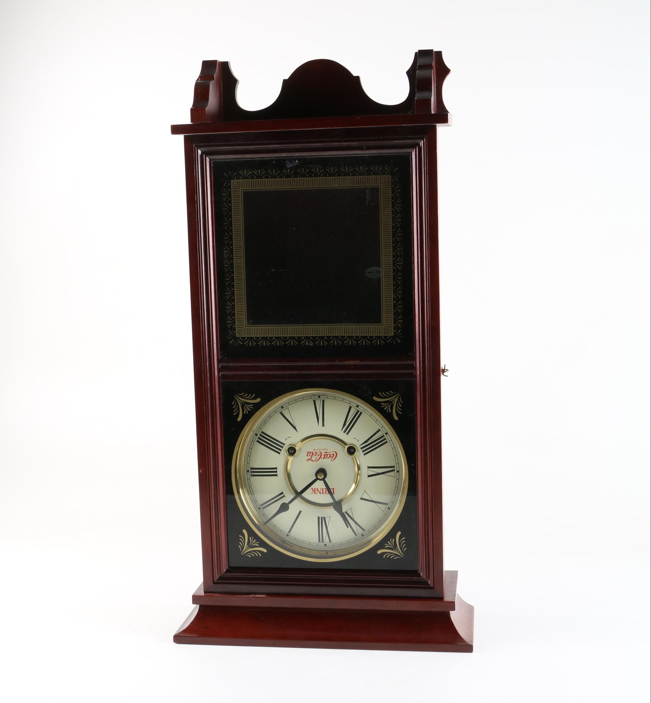 Vintage Wooden Coca Cola Regulator Wall Clock with Chimes