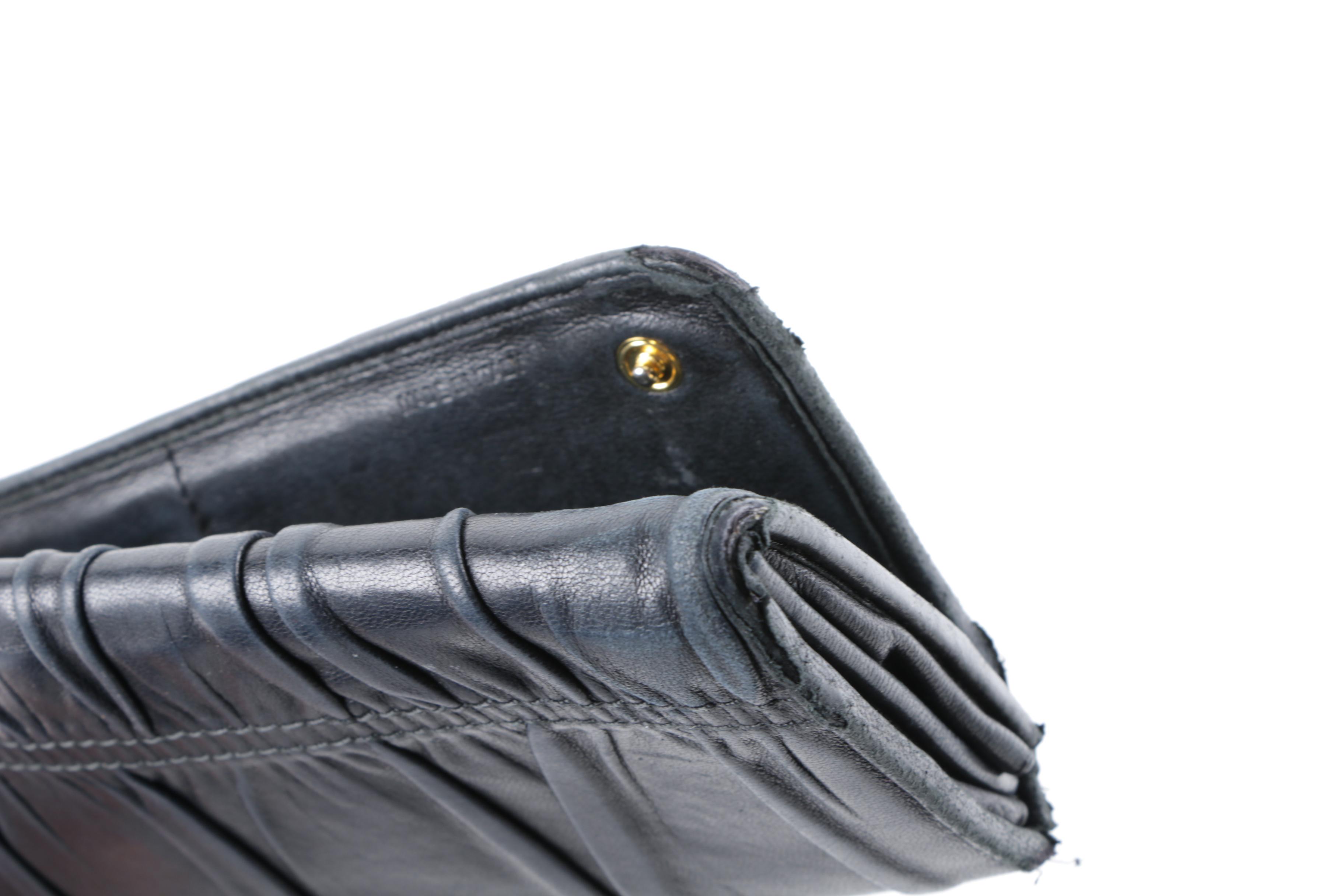 Prada Gathered Leather Wallet