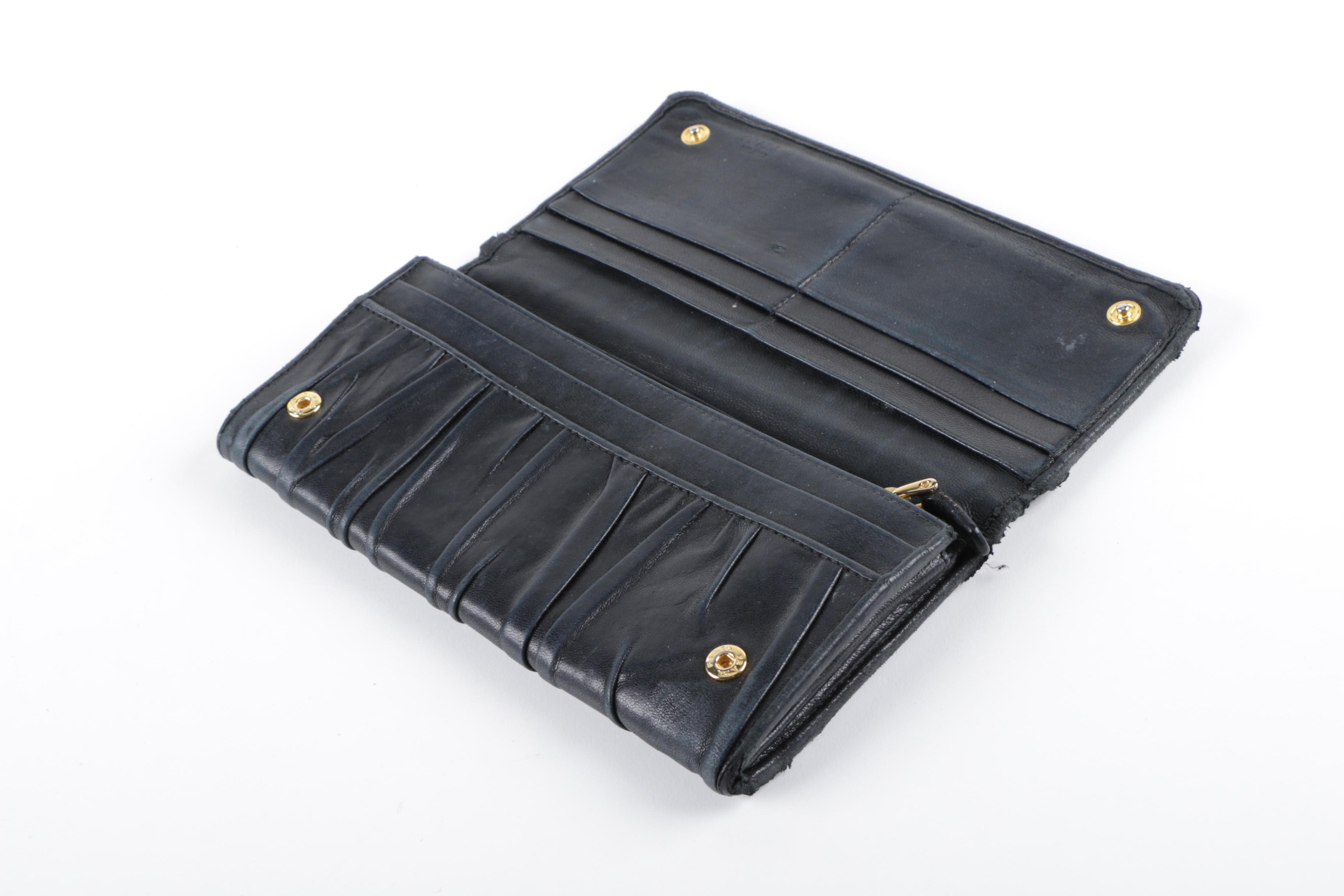 Prada Gathered Leather Wallet