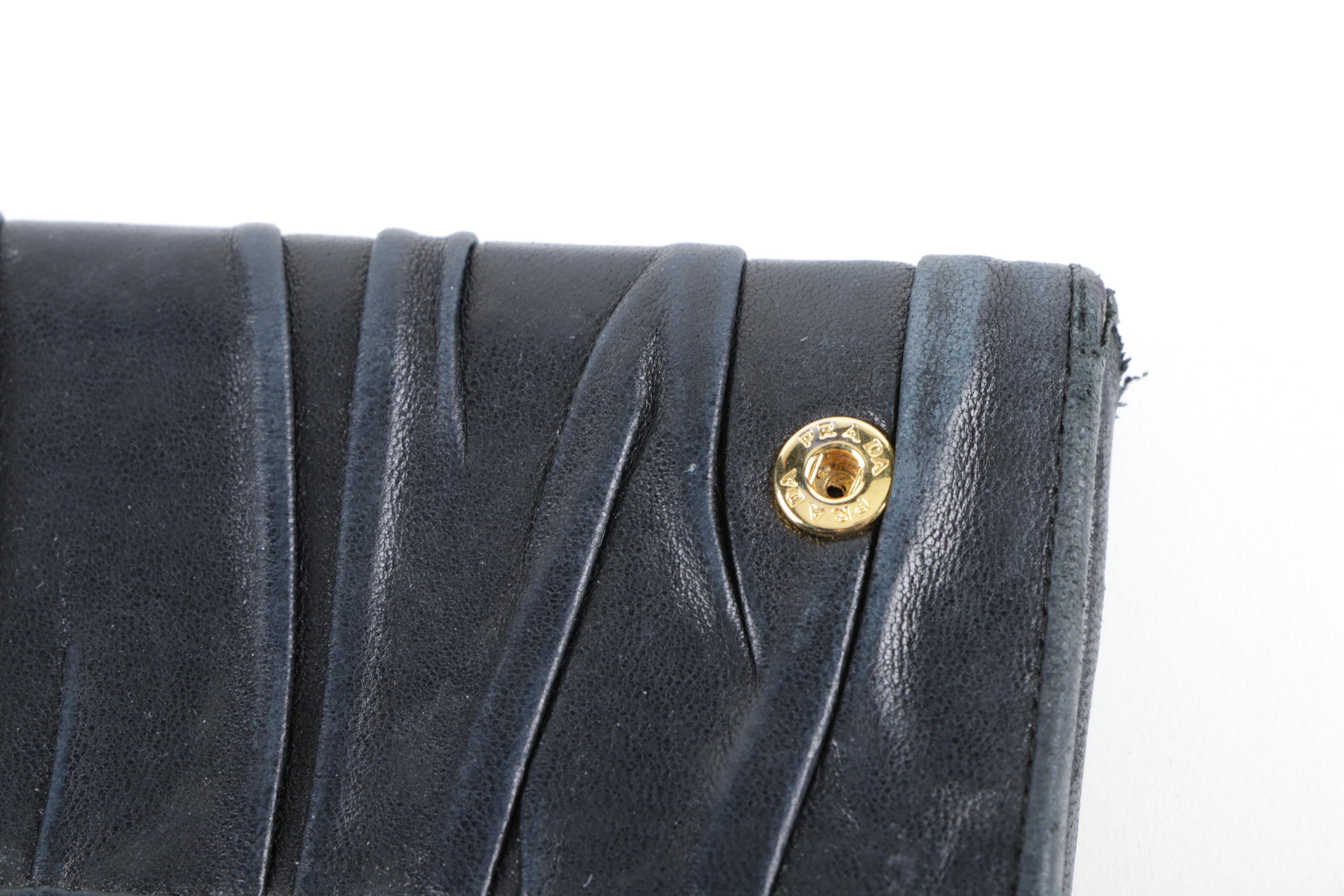 Prada Gathered Leather Wallet