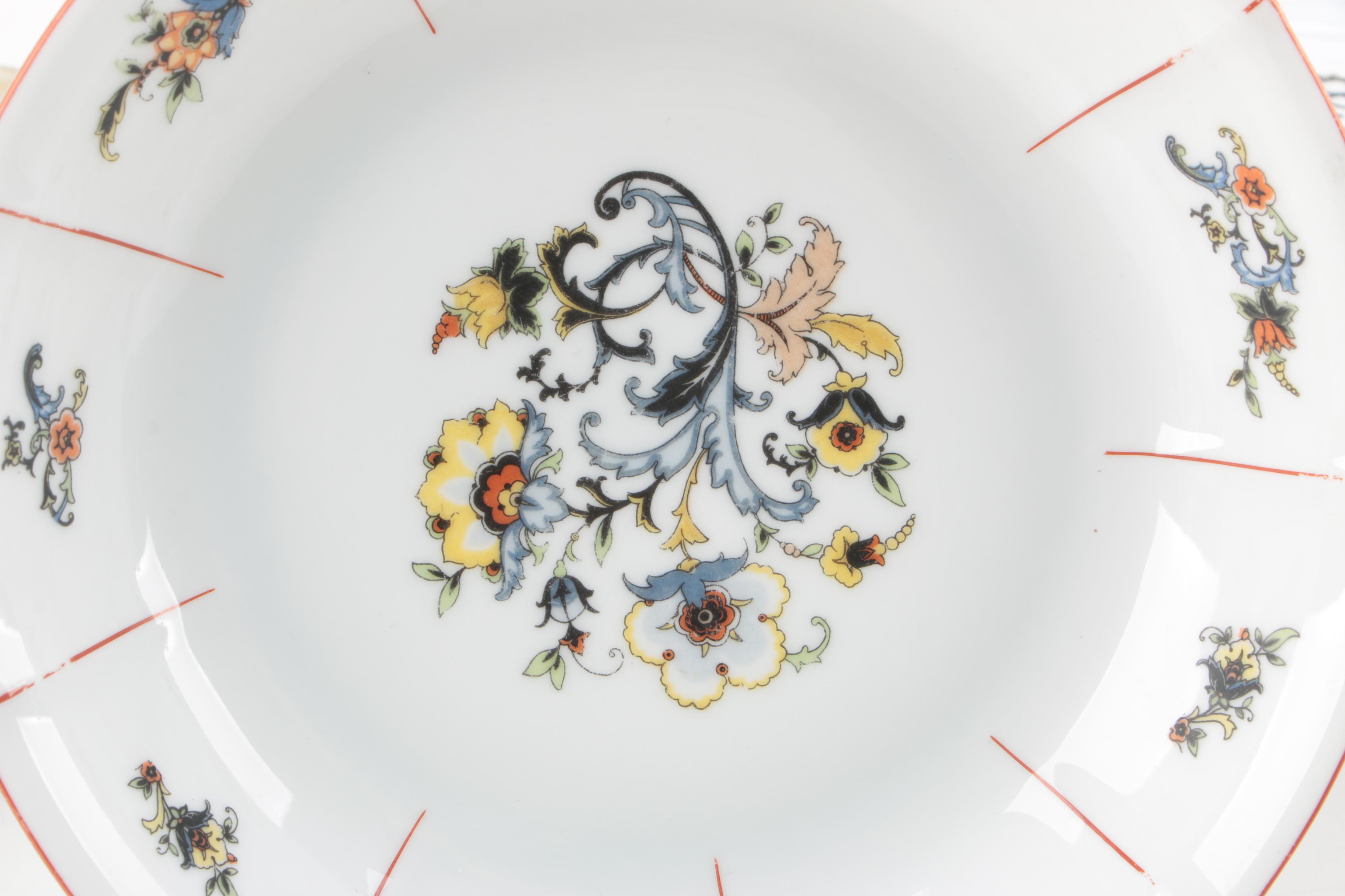 Vintage Eamag Bavaria Porcelain Soup Tureen and Bowls