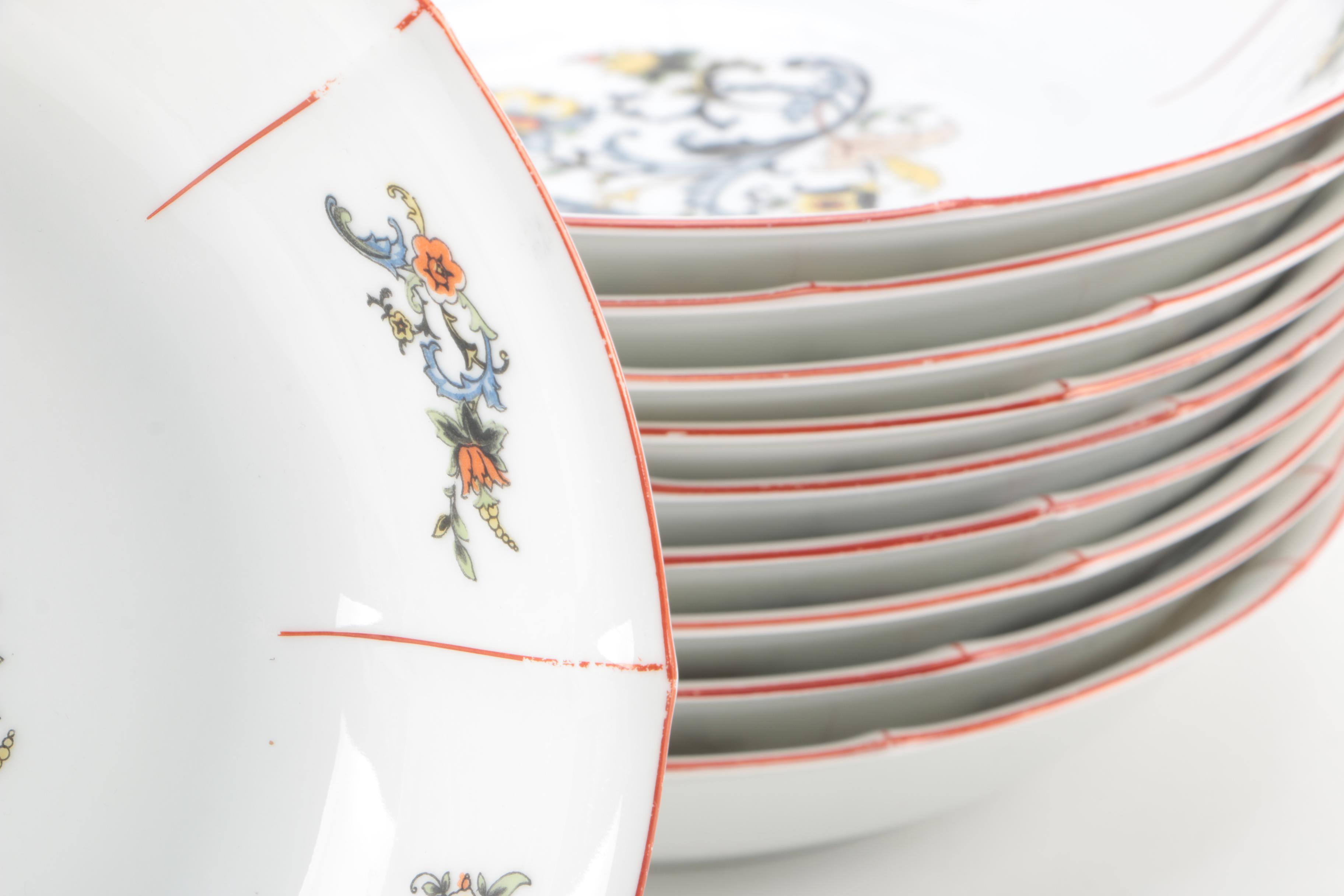 Vintage Eamag Bavaria Porcelain Soup Tureen and Bowls