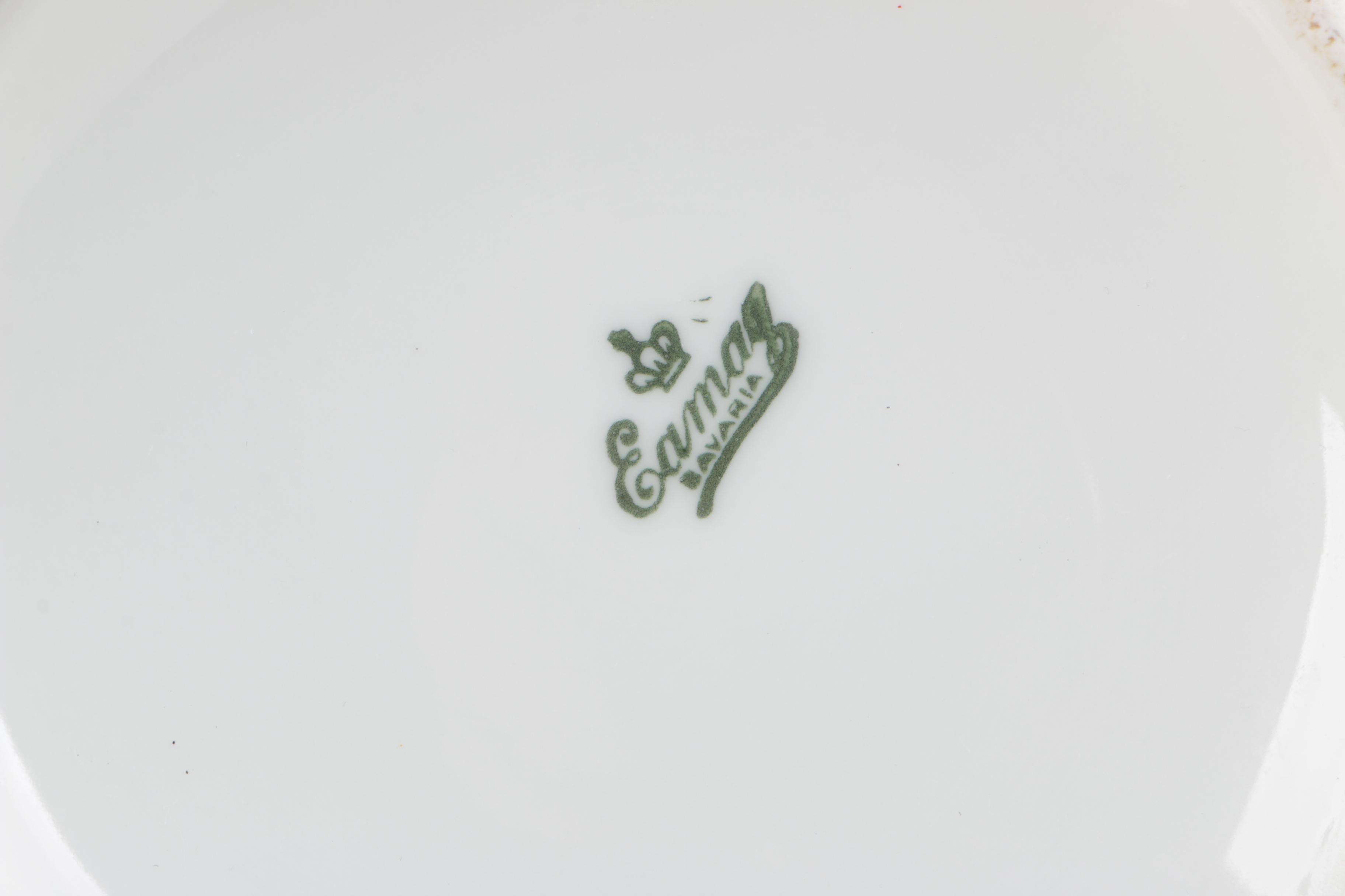 Vintage Eamag Bavaria Porcelain Soup Tureen and Bowls