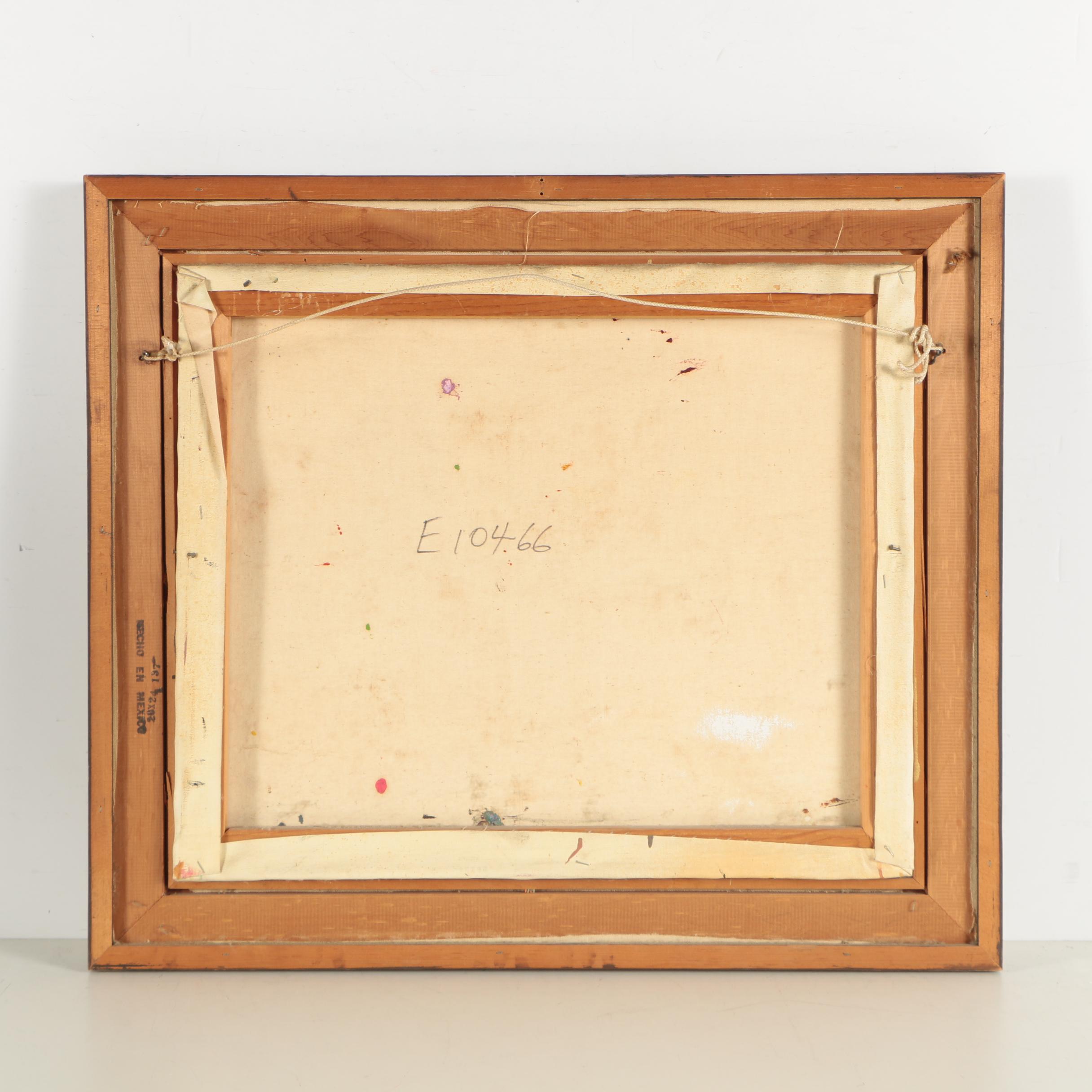 K. Brasso Abstract Oil Painting of a City