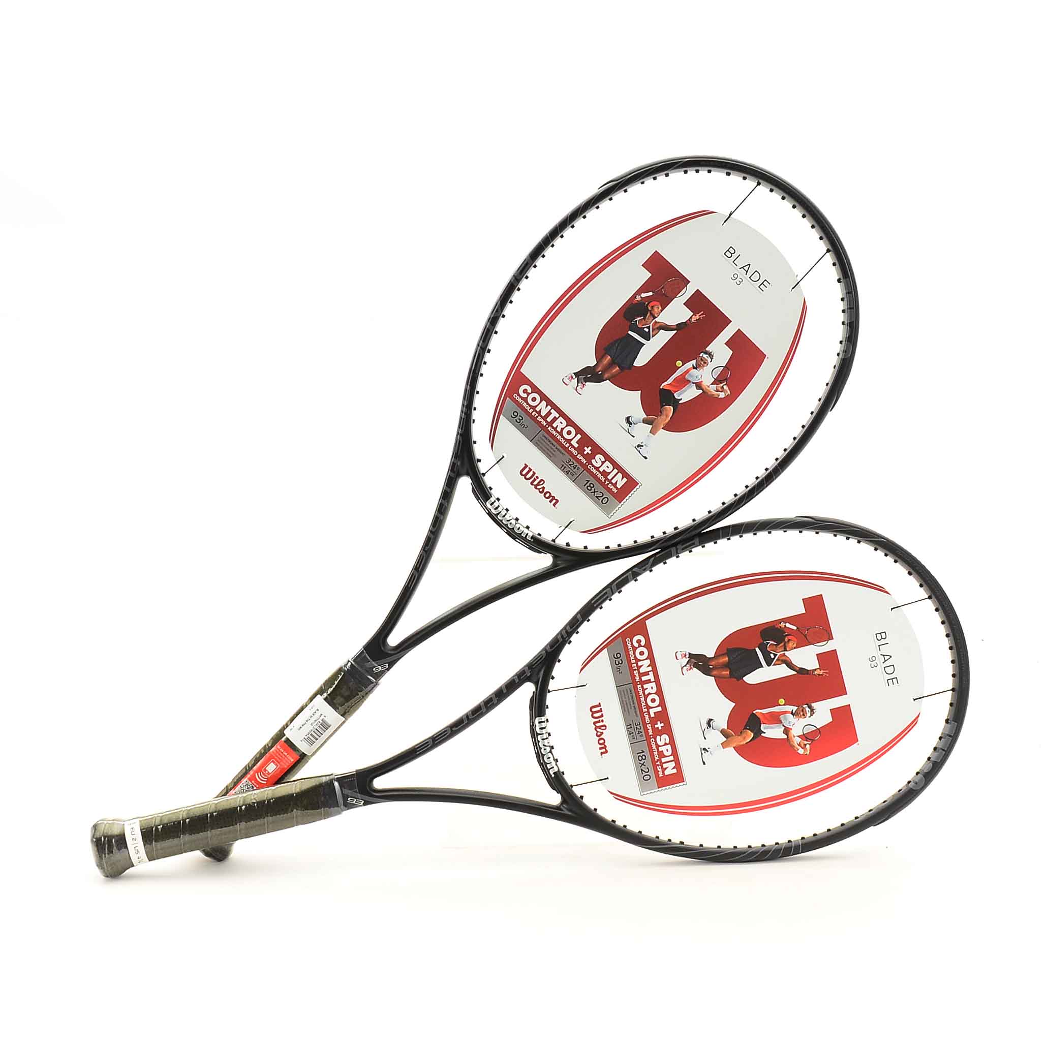 Pair of Wilson Blade 93 Tennis Racquets