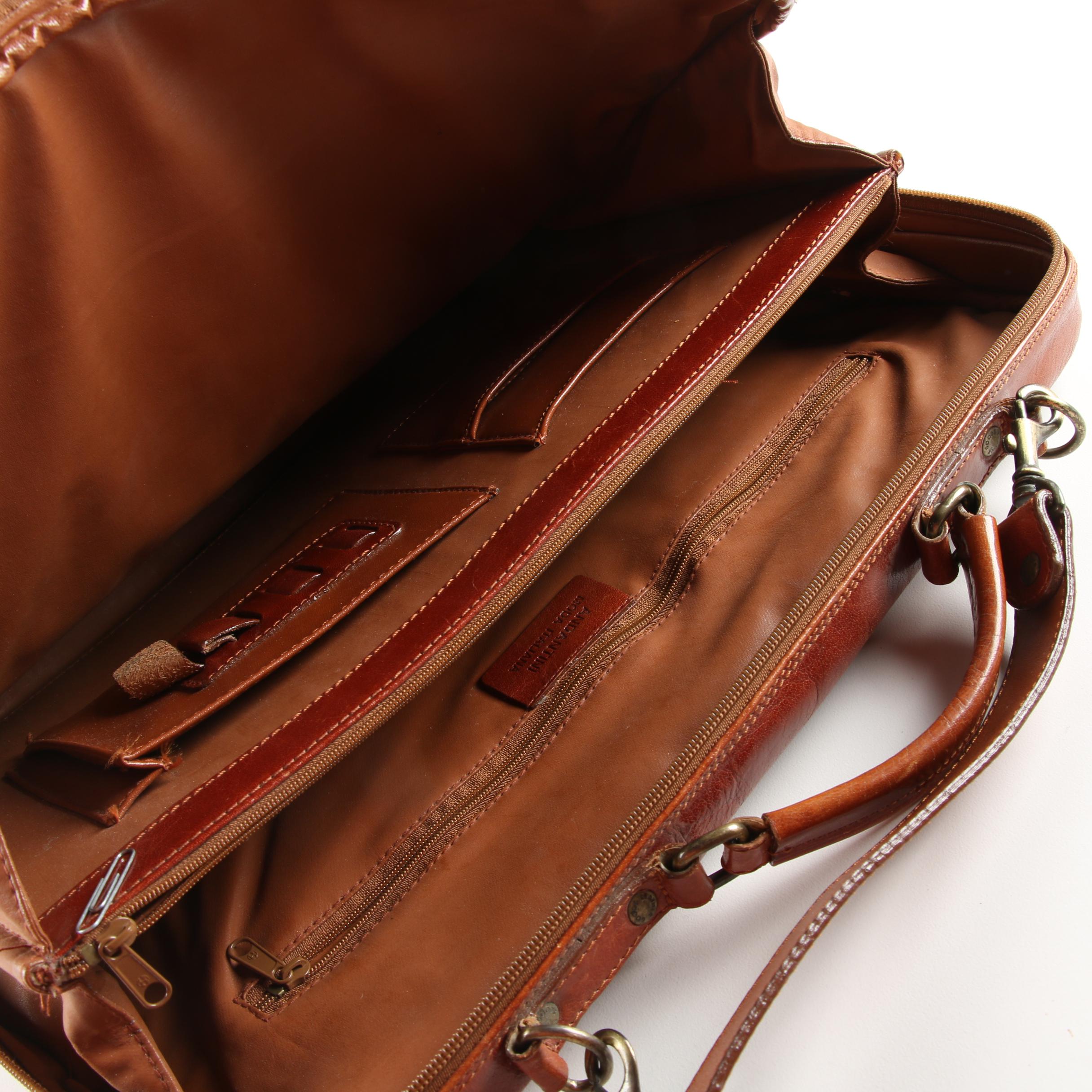 Vintage Andantini Brown Leather Briefcase