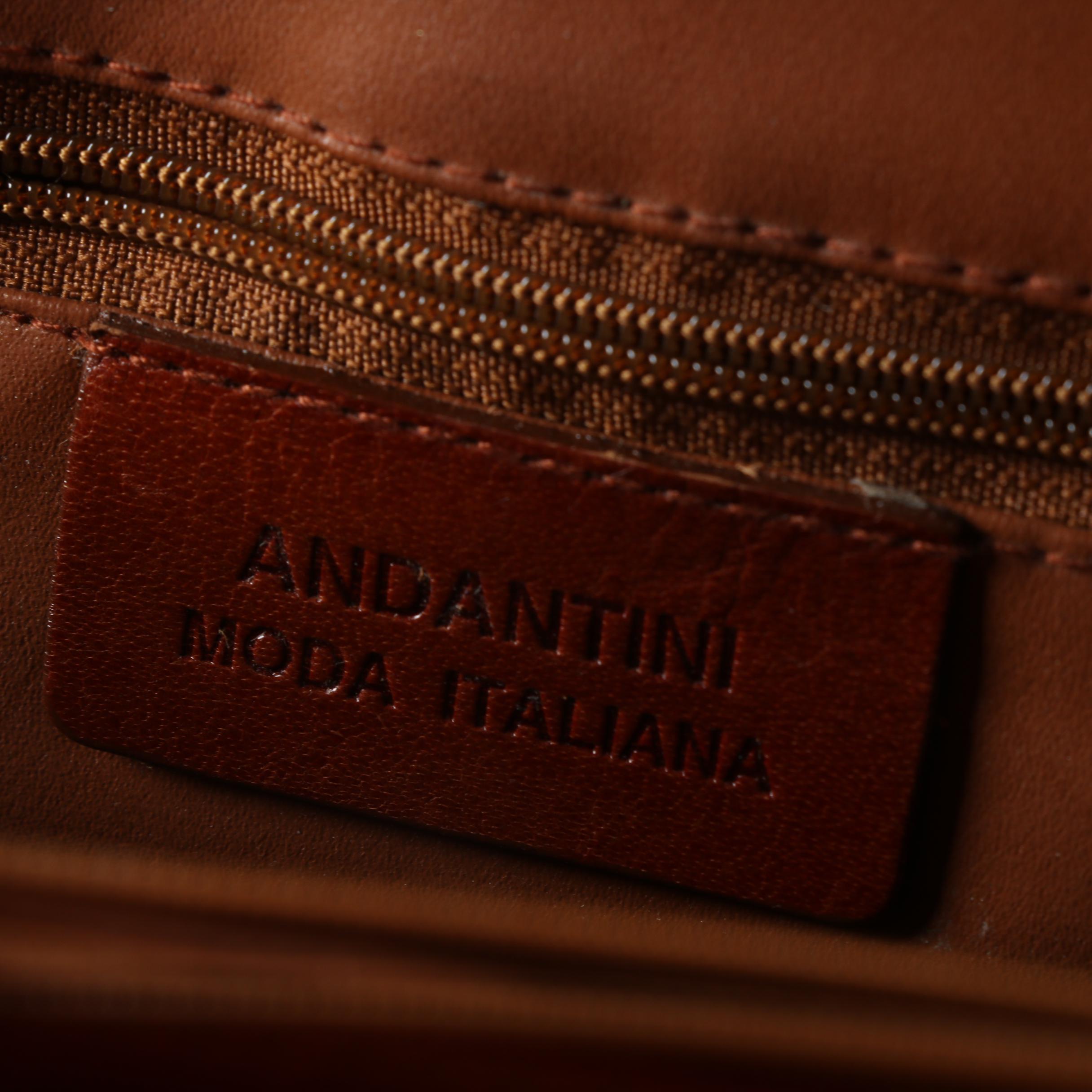 Vintage Andantini Brown Leather Briefcase