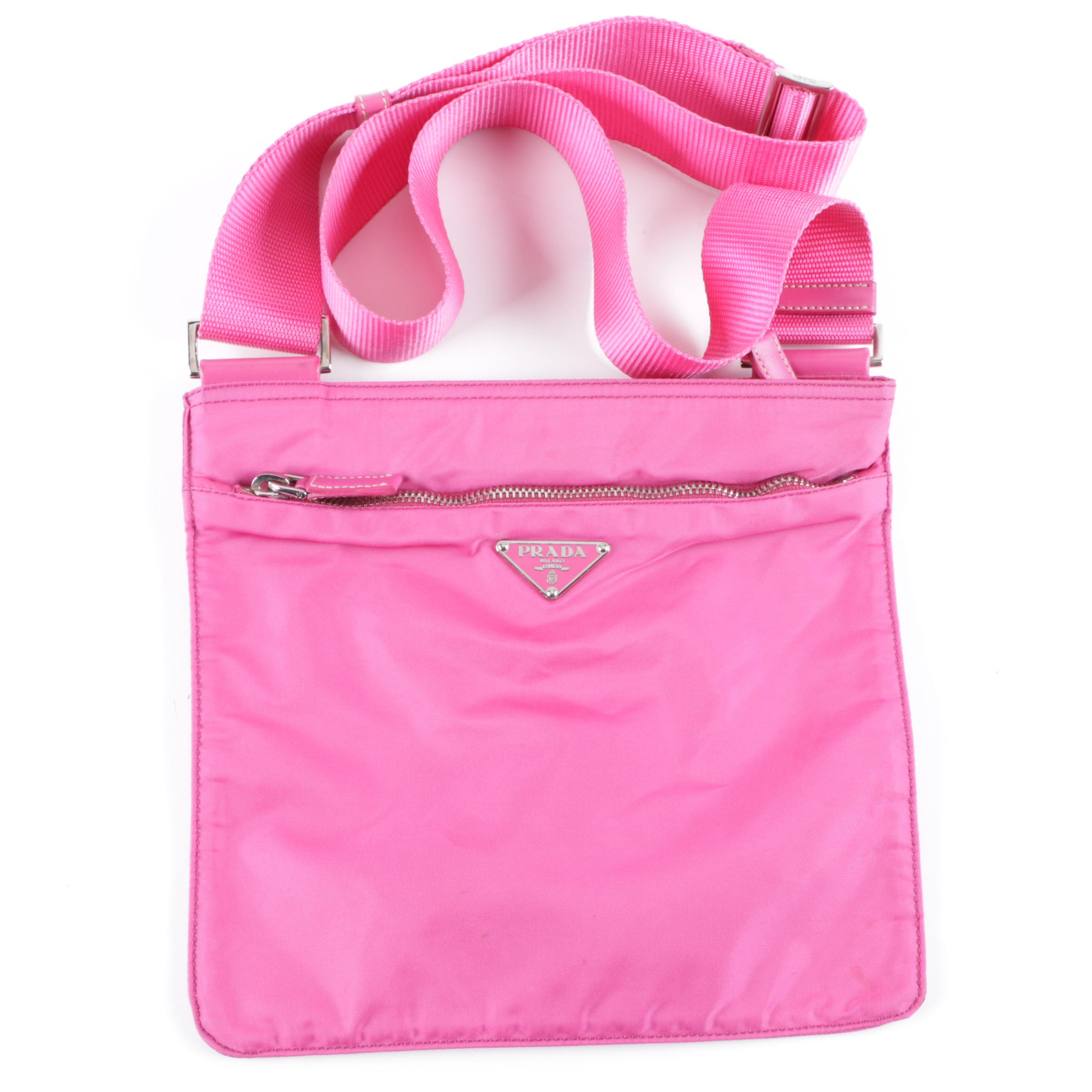 Prada Pink Nylon Crossbody Bag