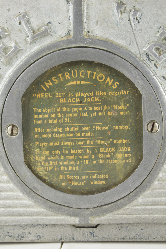 Vintage "Reel 21" Blackjack Machine