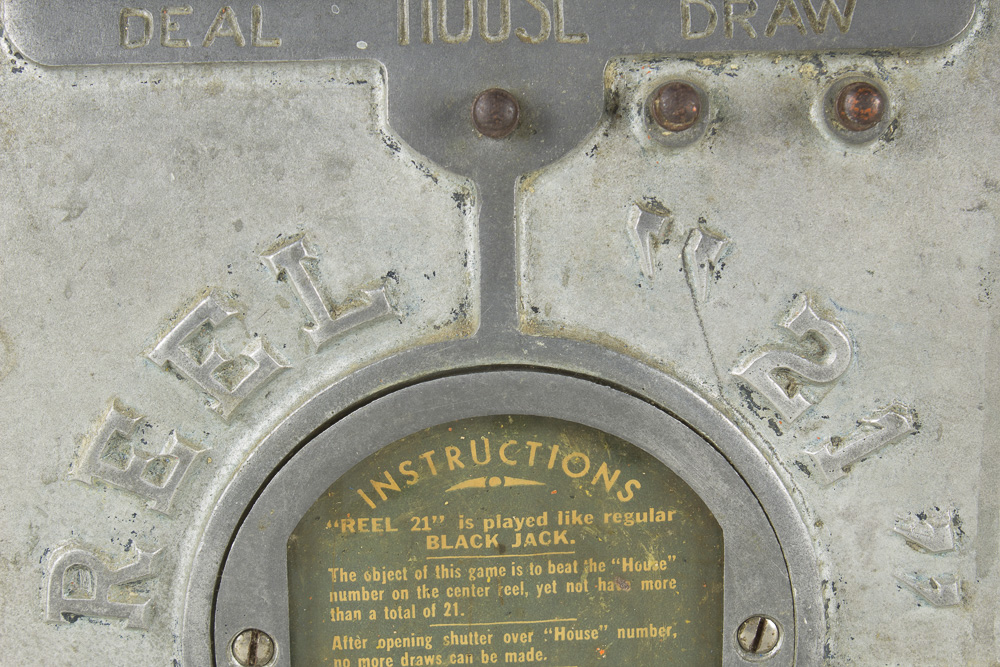 Vintage "Reel 21" Blackjack Machine