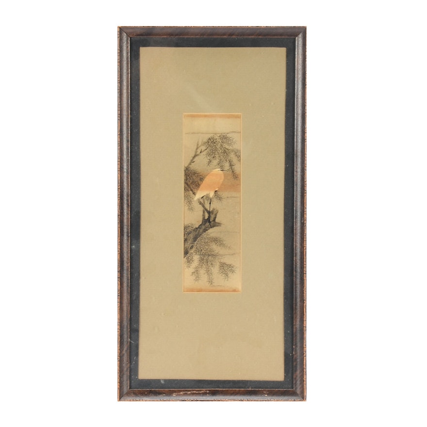 Antique Chinese Ink and Watercolor Painting