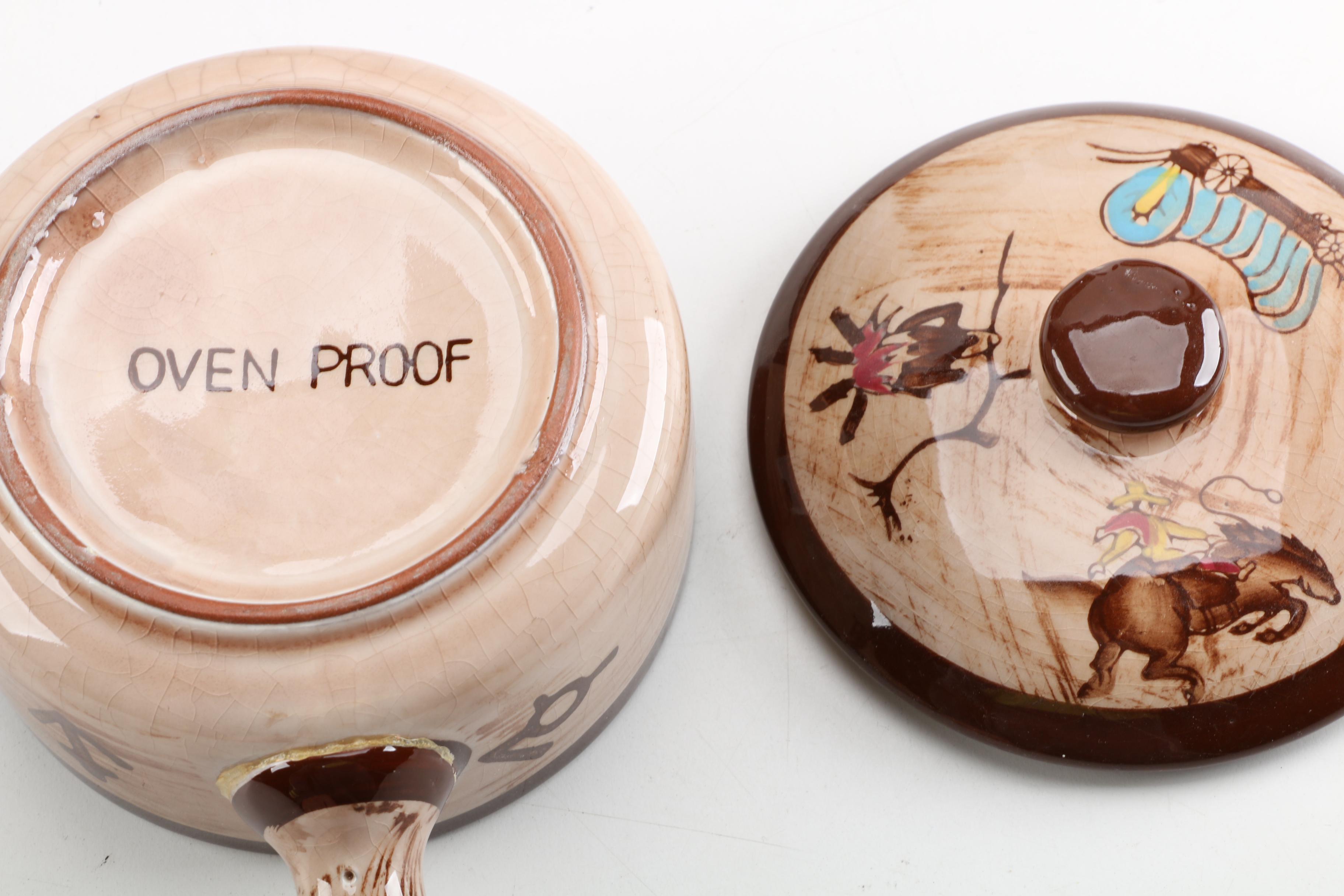 Child's Fred Roberts Designed for Nasco del Corona Ceramic "Cowboy" Tablewear