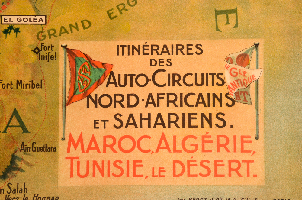 1920s French Tourist Map of North Africa