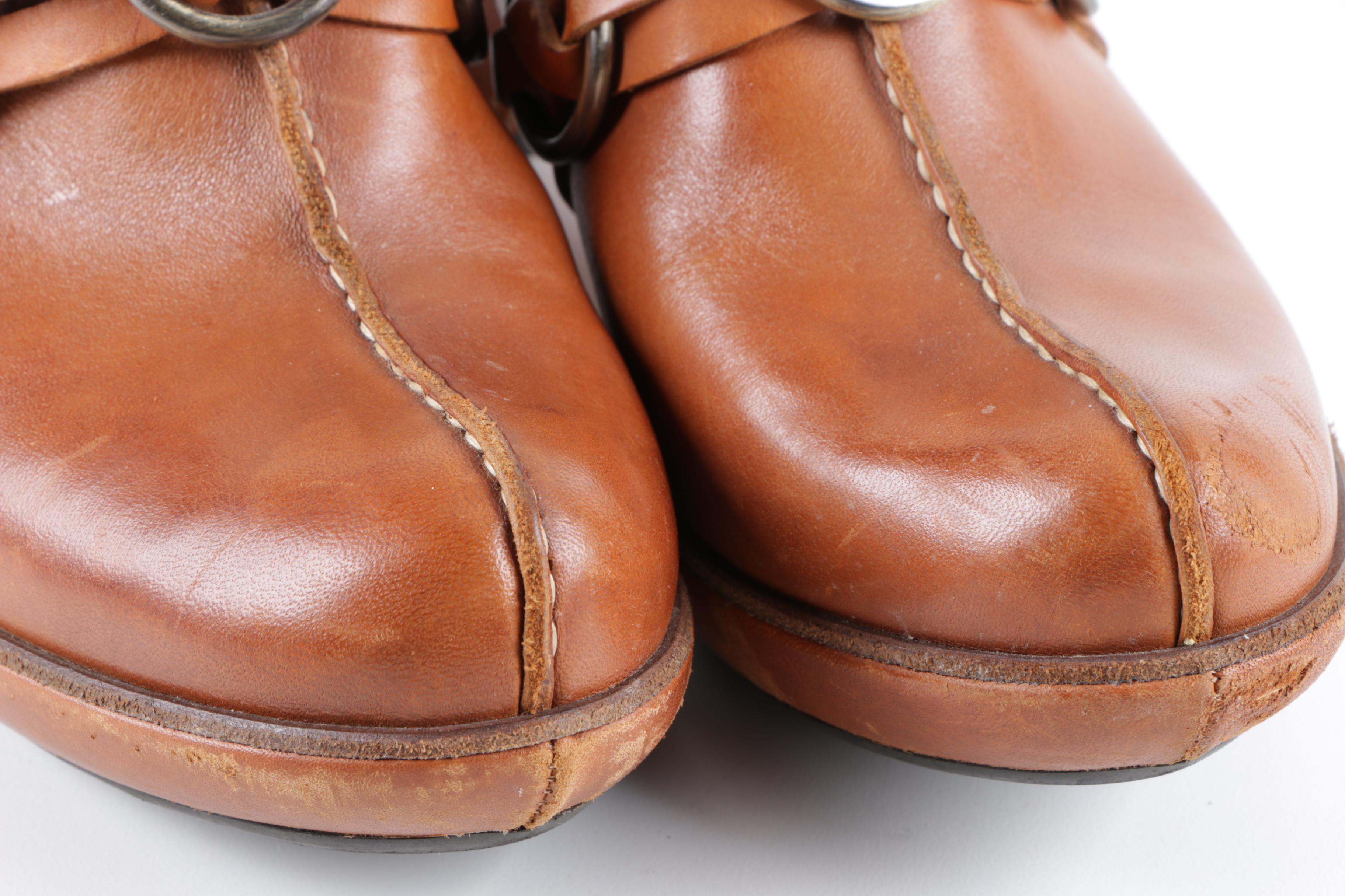 Women's Frye Brown Leather Clogs