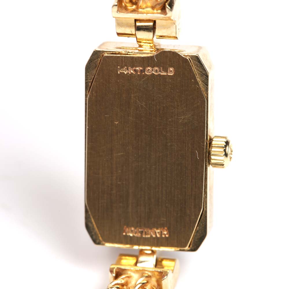 14K Yellow Gold Hamilton "Flaurent" Diamond Watch