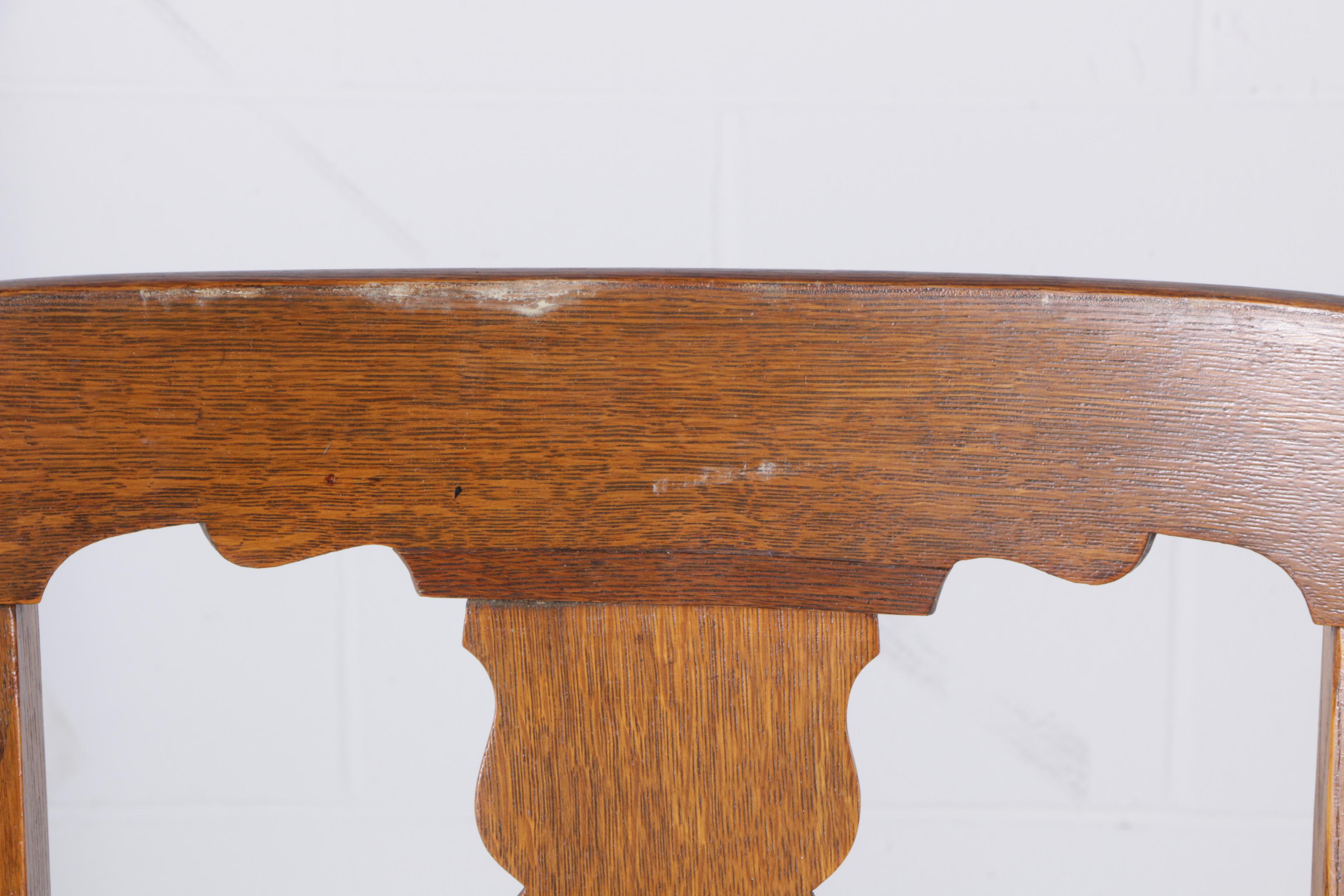 Set of Four Antique Oak Dining Chairs