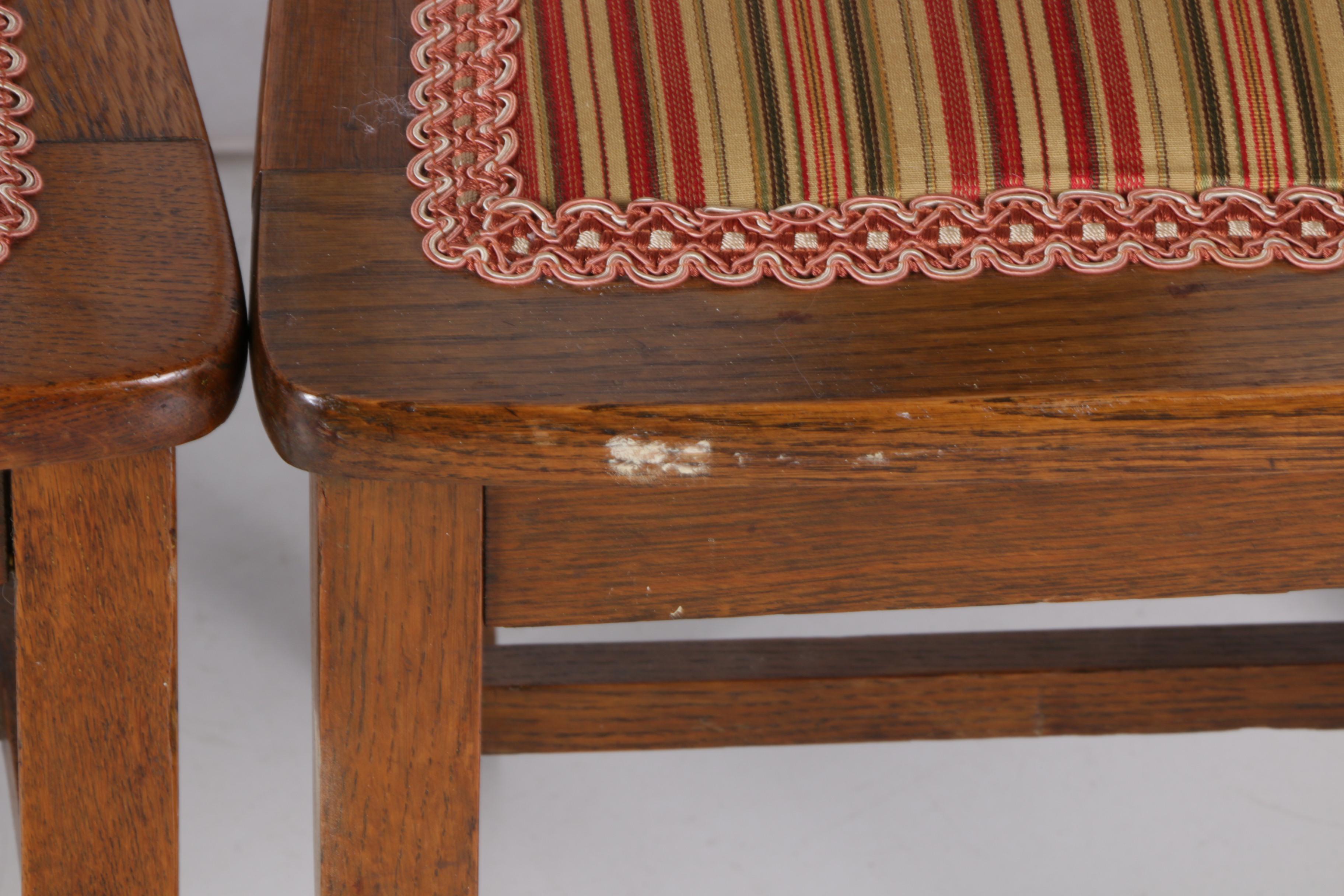 Set of Four Antique Oak Dining Chairs