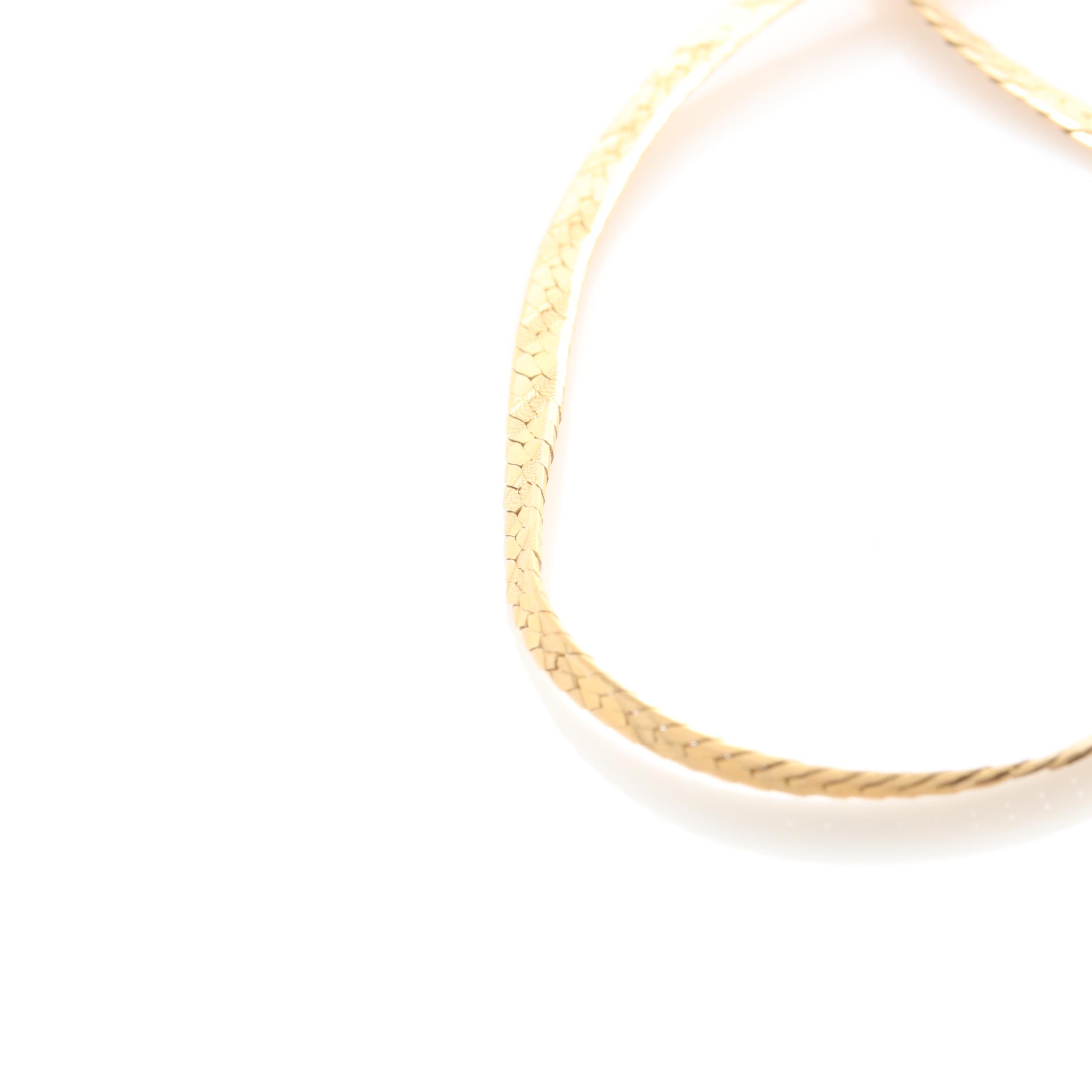 14K Yellow Gold Snake Link Necklace