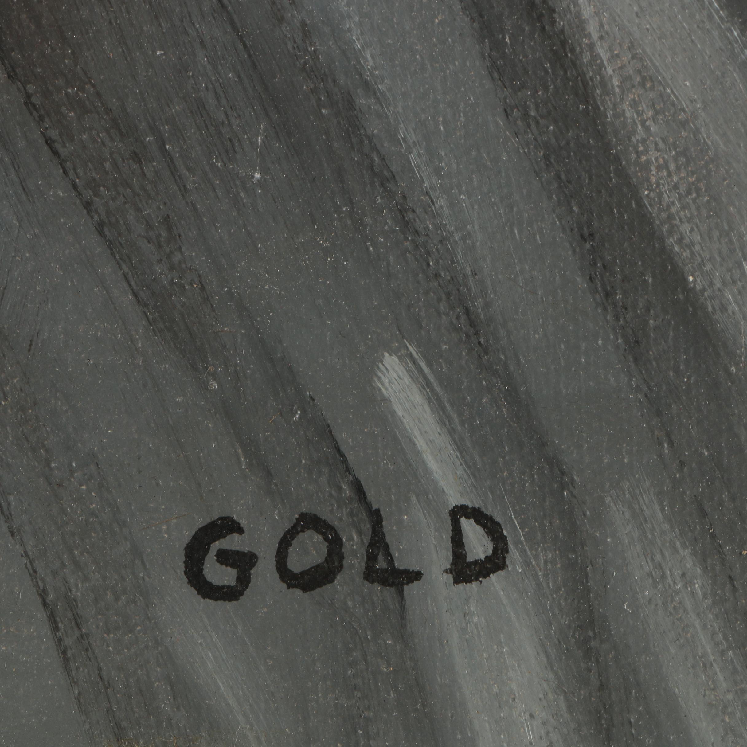 Gold Oil Portrait of Mother and Baby