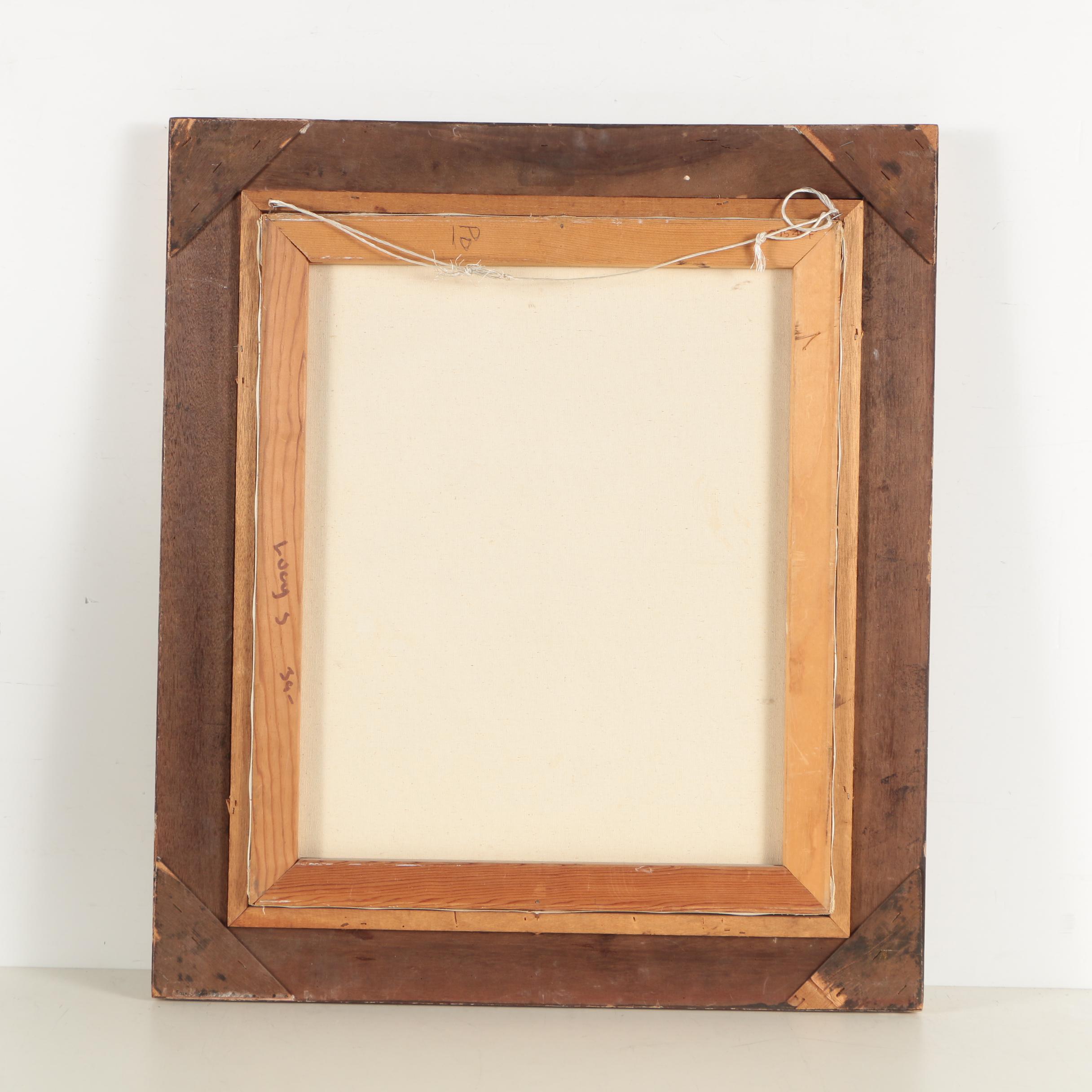 Gold Oil Portrait of Mother and Baby