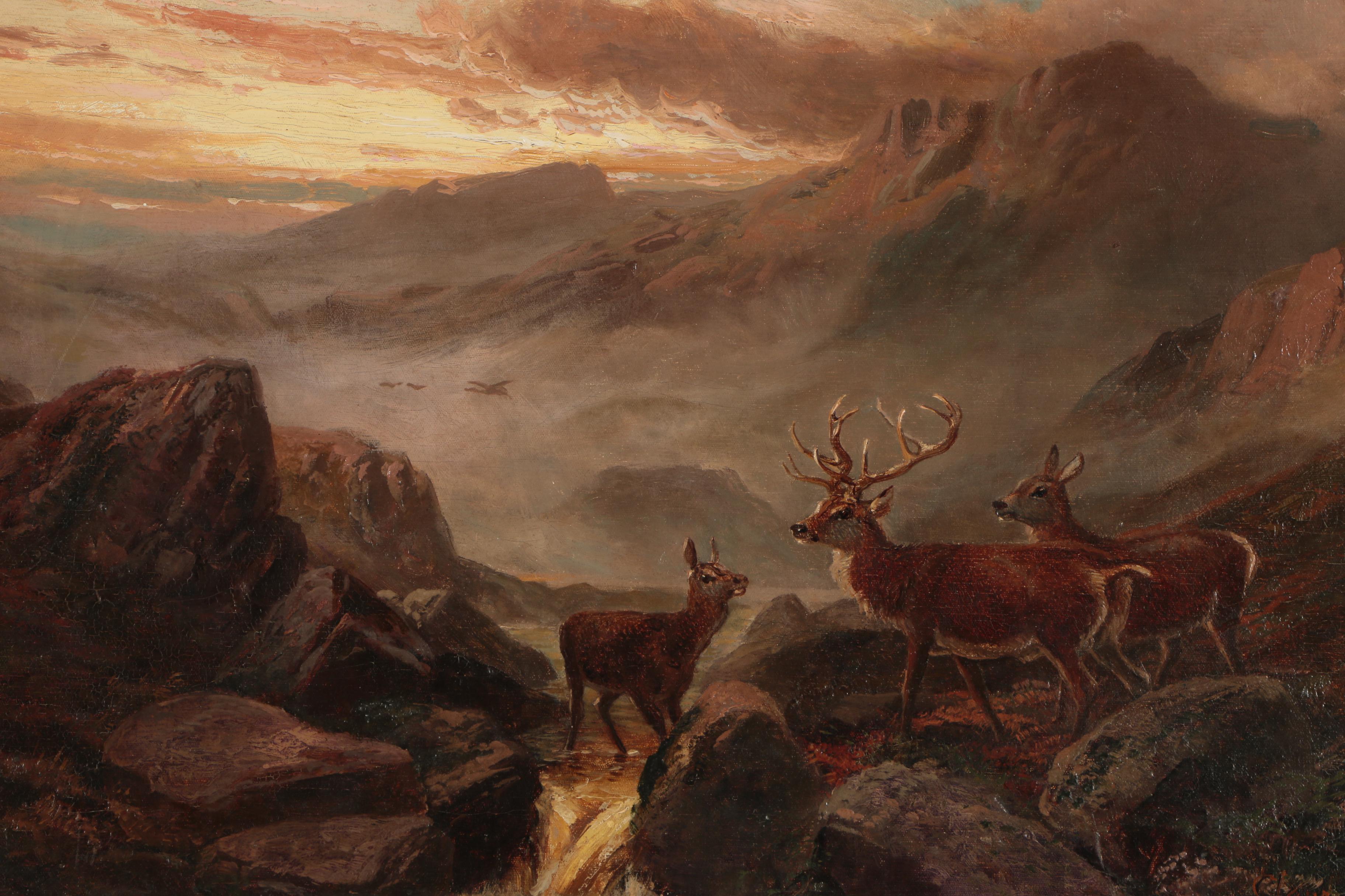 Clarence Roe Oil on Canvas Wilderness Painting