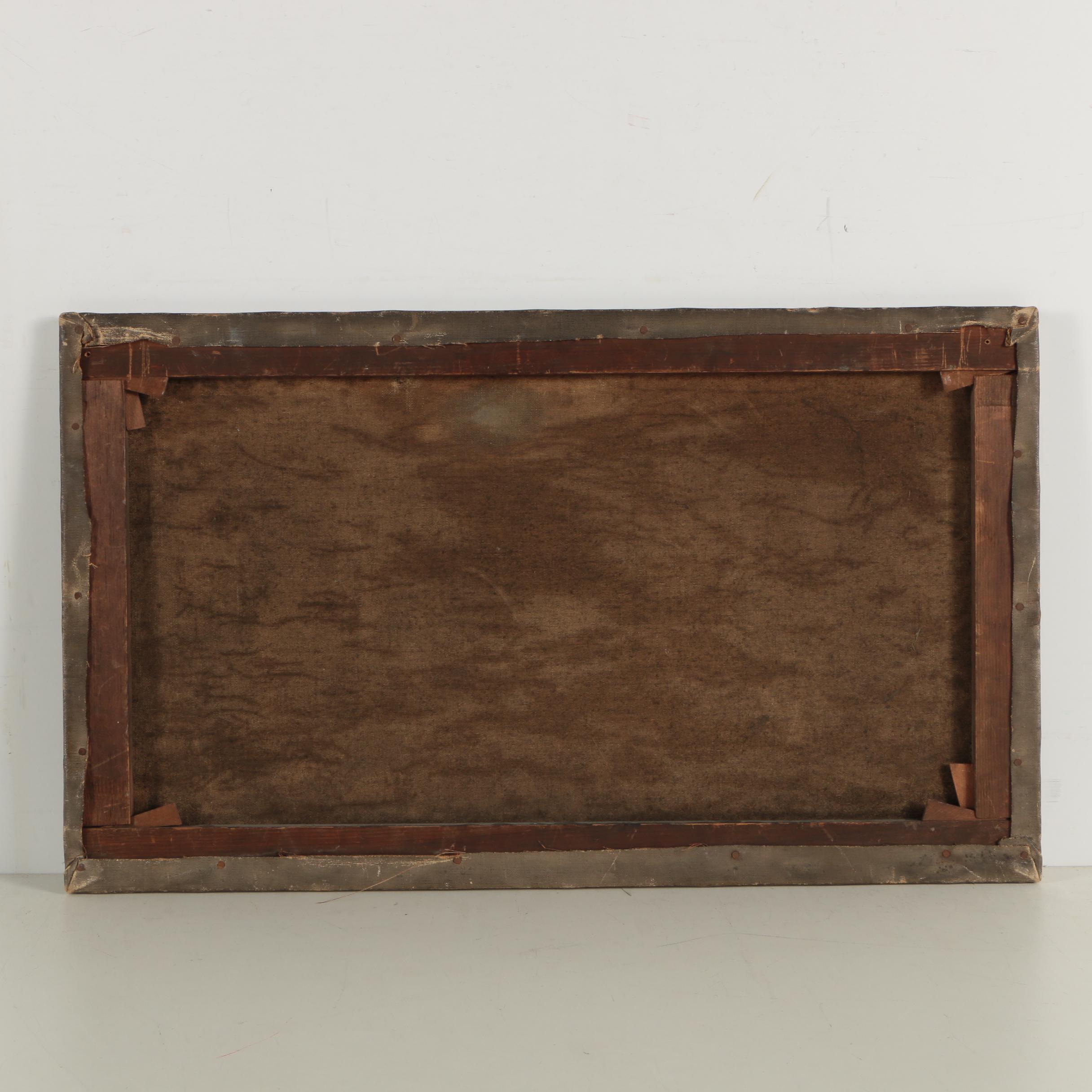 Clarence Roe Oil on Canvas Wilderness Painting