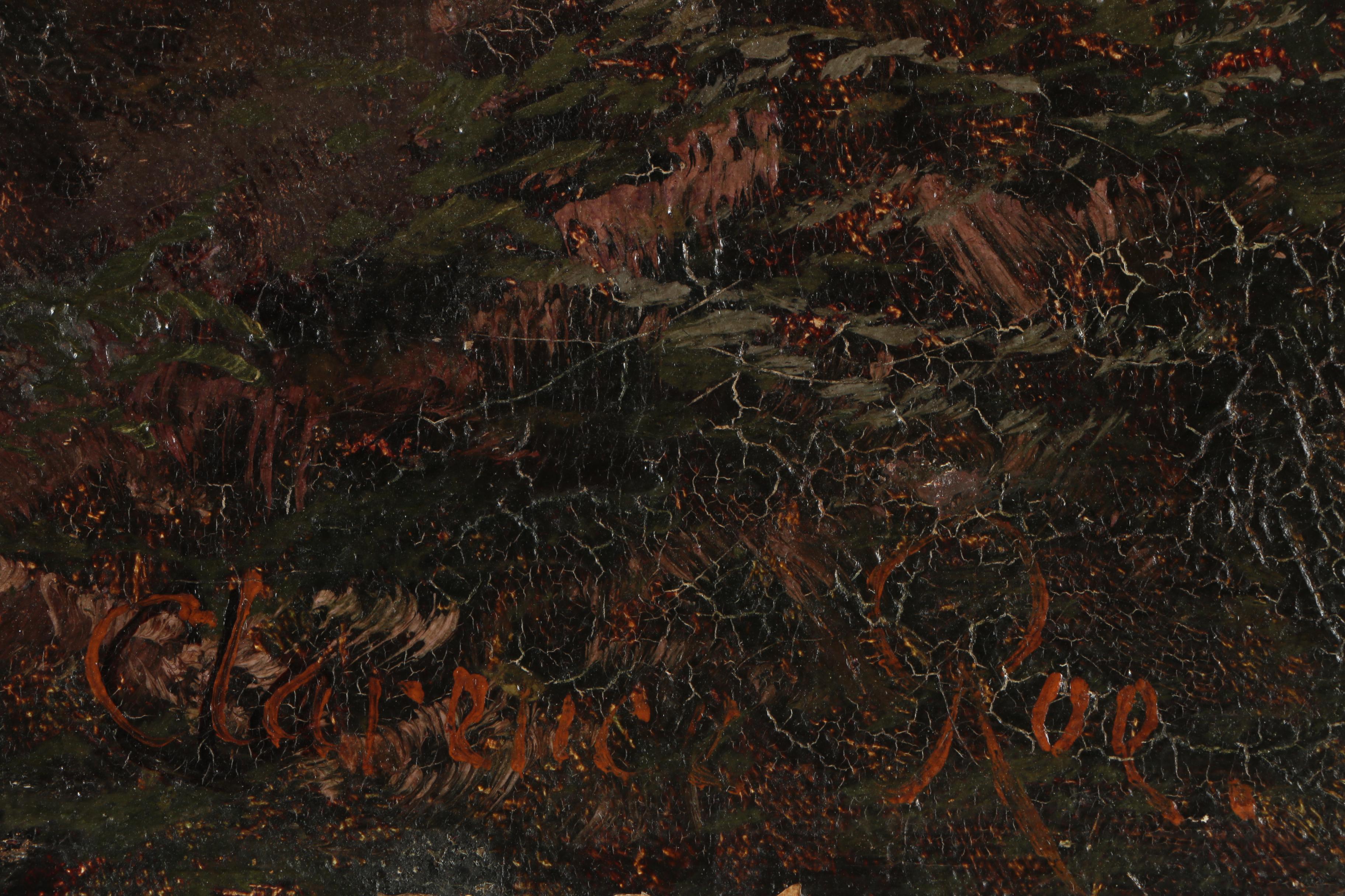 Clarence Roe Oil on Canvas Wilderness Painting