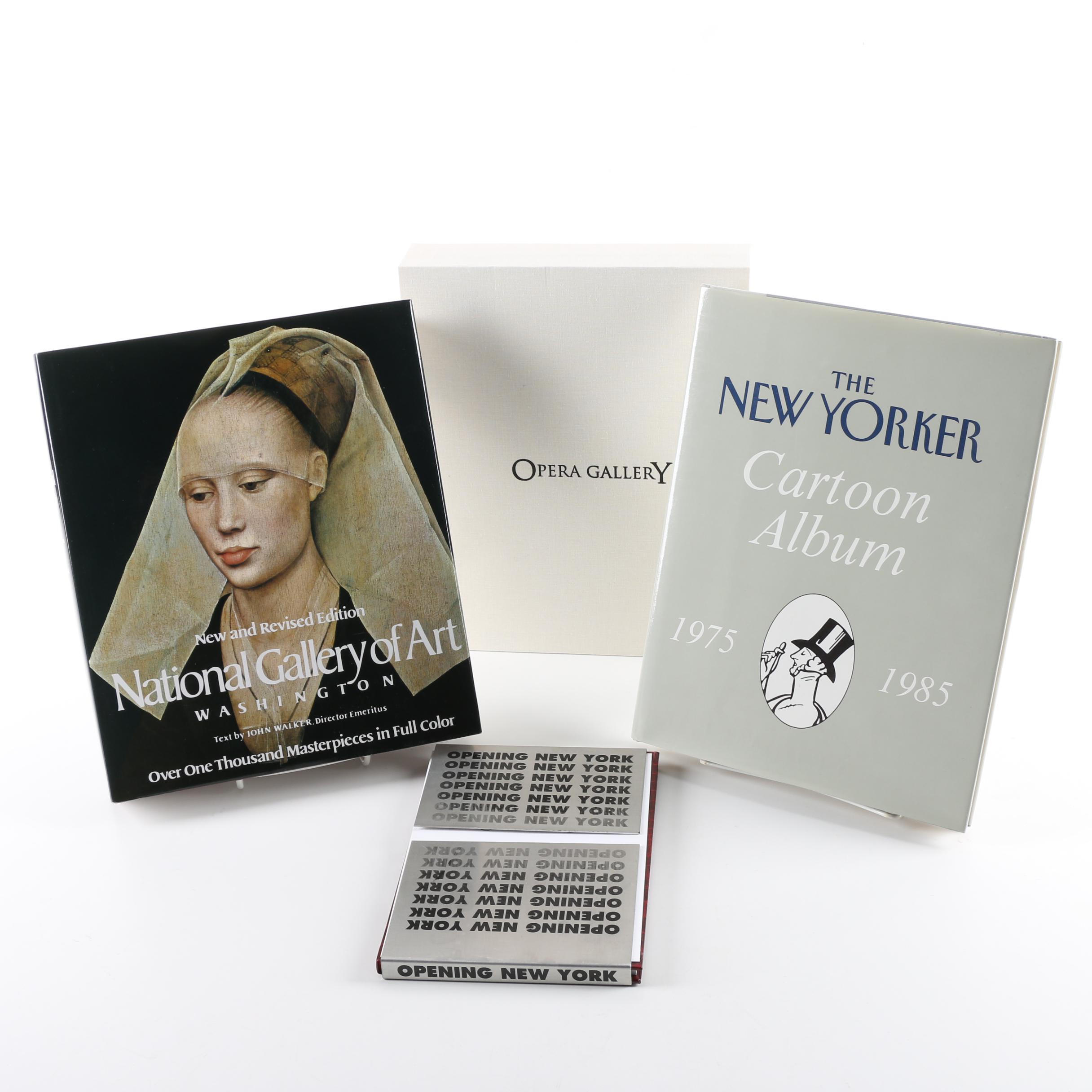 Art Gallery Collection Books and "The New Yorker Cartoon Album"